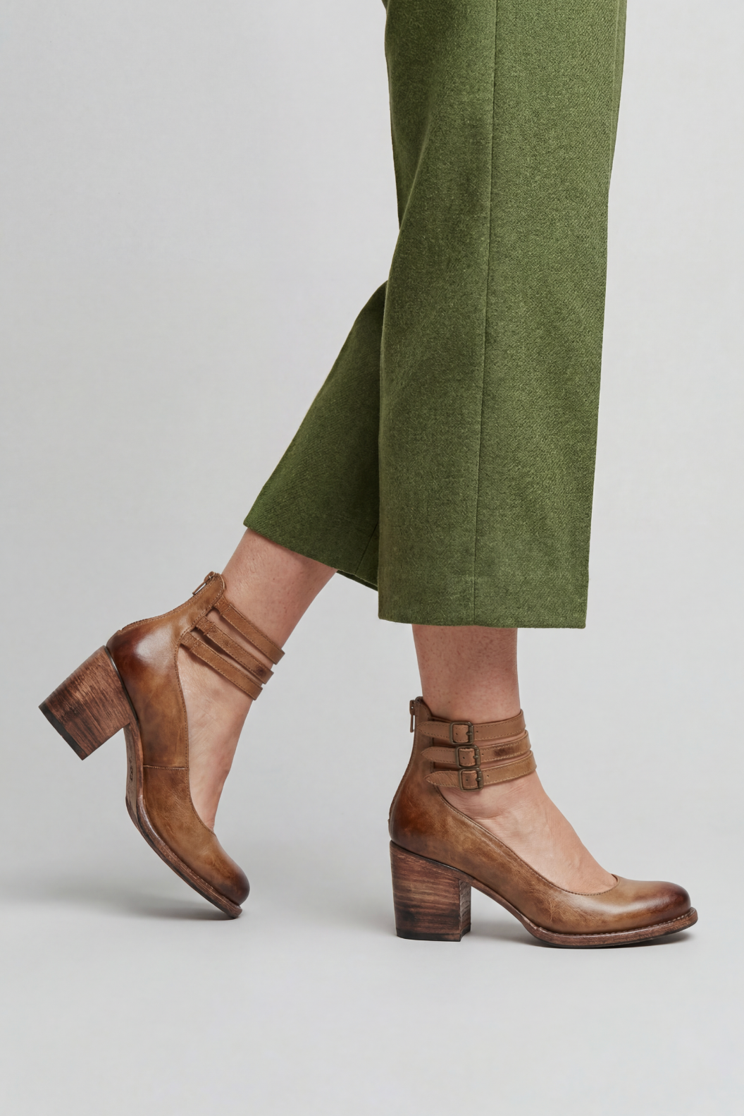 Women’s Boots | Block Heel with Buckle Straps - 2