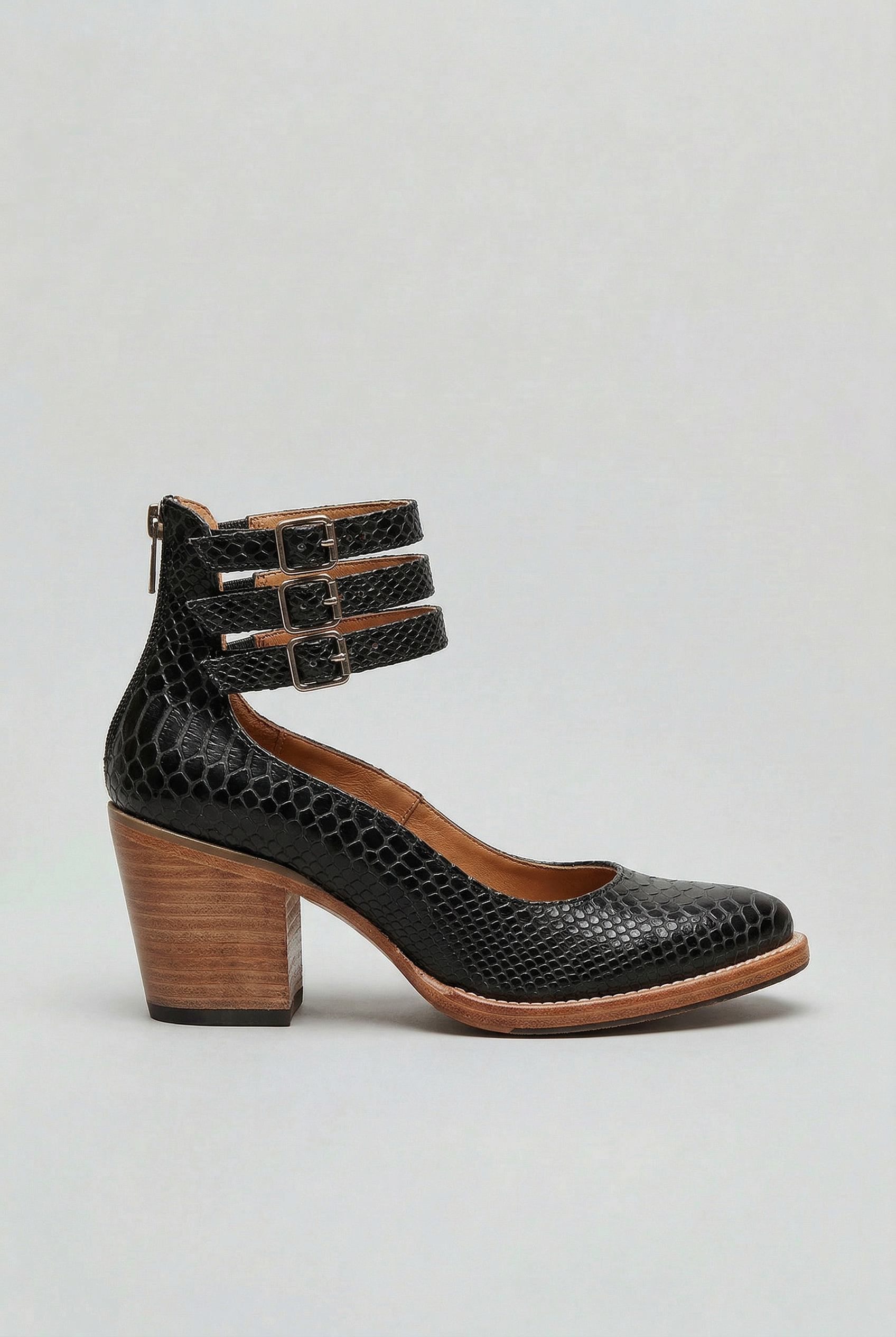 Women’s Boots | Block Heel with Buckle Straps - 8