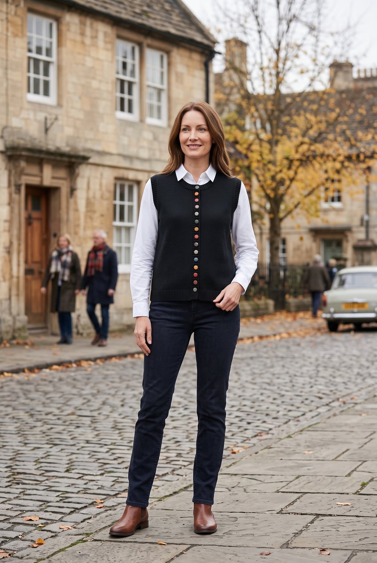 Women's Cardigan | Sleeveless Button Front - 4
