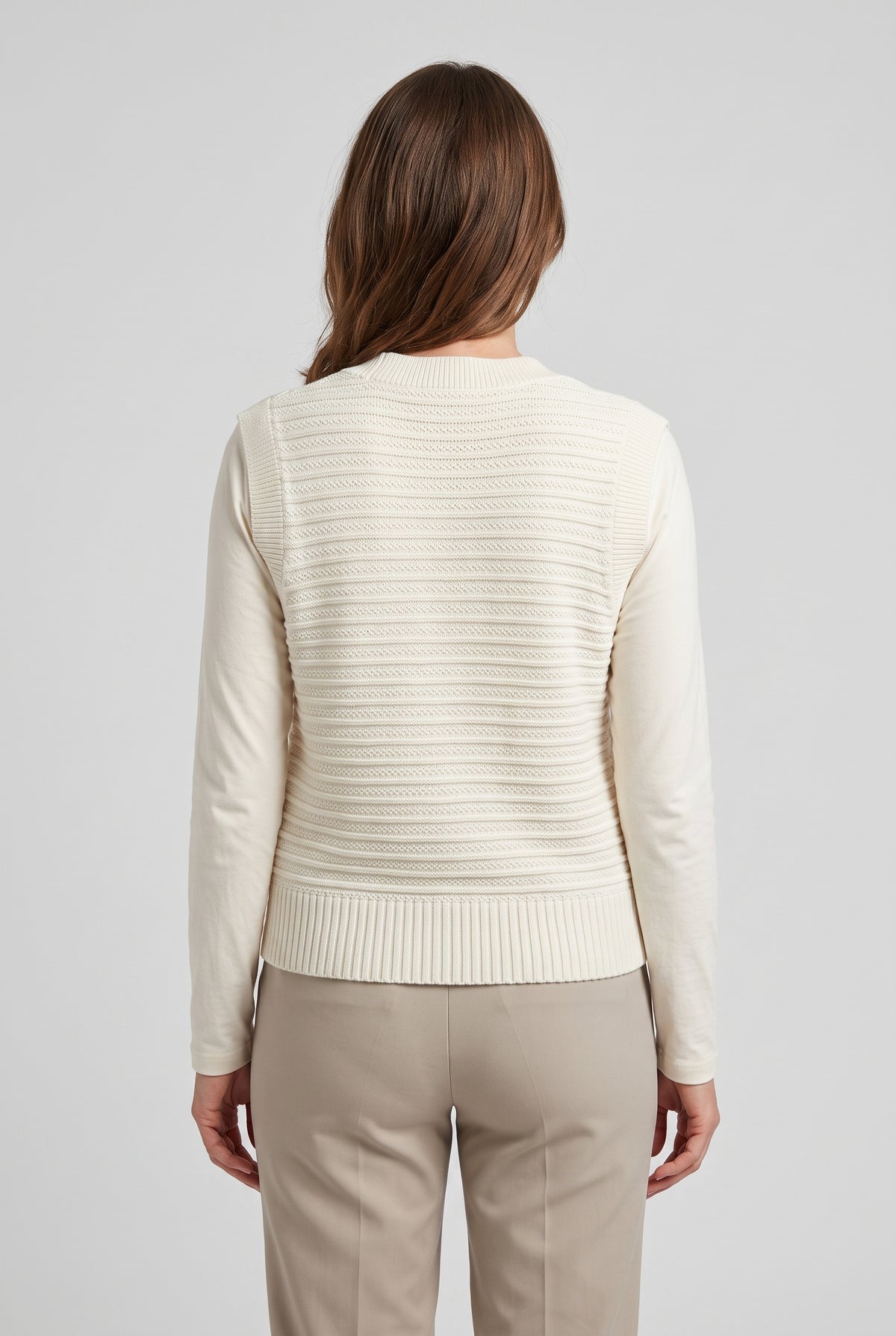 Women's Cardigan | Sleeveless Toggle-Button Knit - 2
