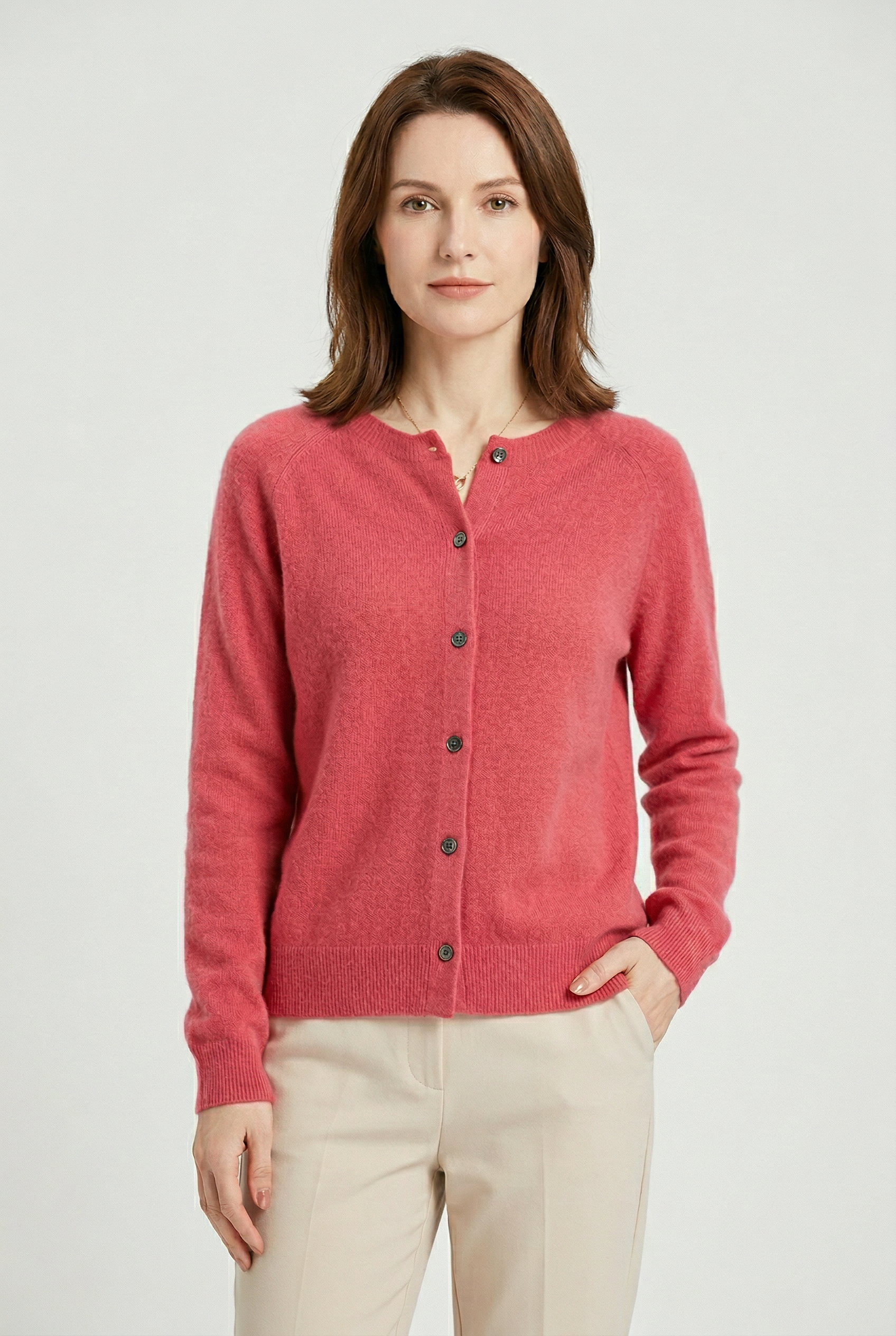 Women’s Cardigan | V Neck with Buttons - 1