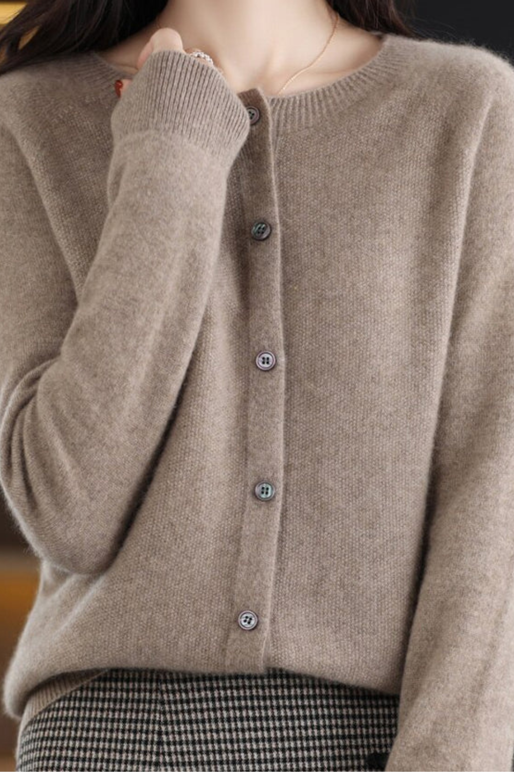 Women’s Cardigan | V Neck with Buttons - 11