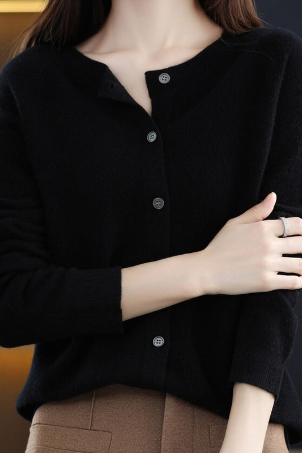 Women’s Cardigan | V Neck with Buttons - 8