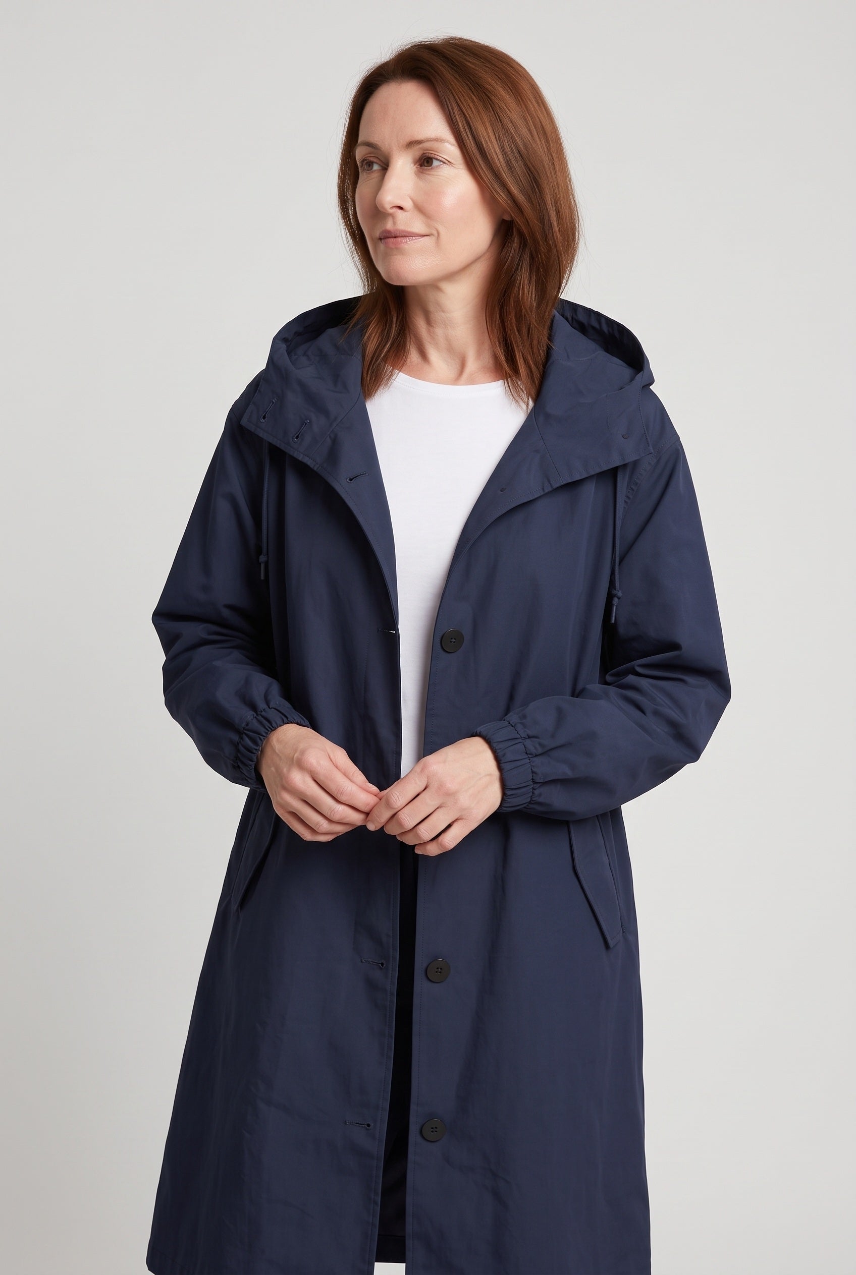 Women's Coat | Oversized Hood - Navy