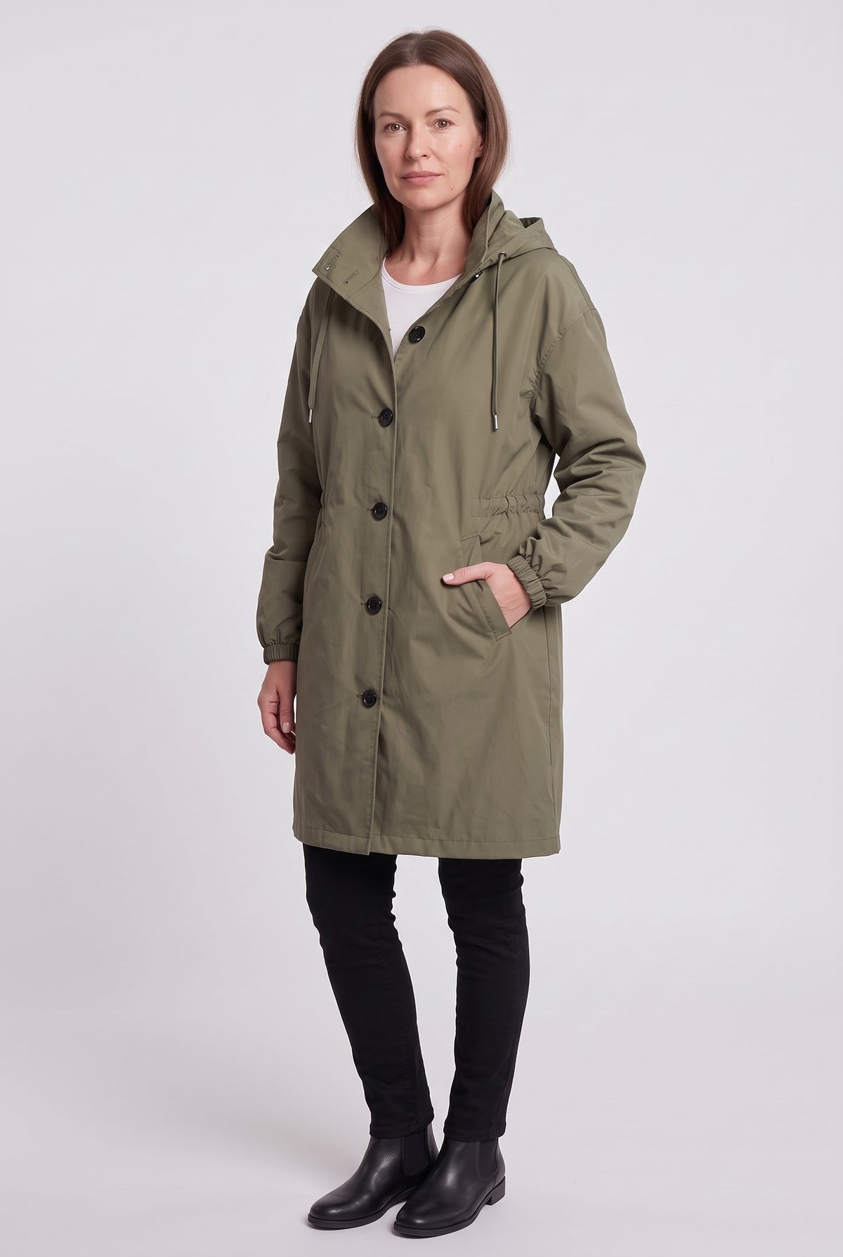 Women's Coat | Water-Resistant Hooded Windbreaker - 13