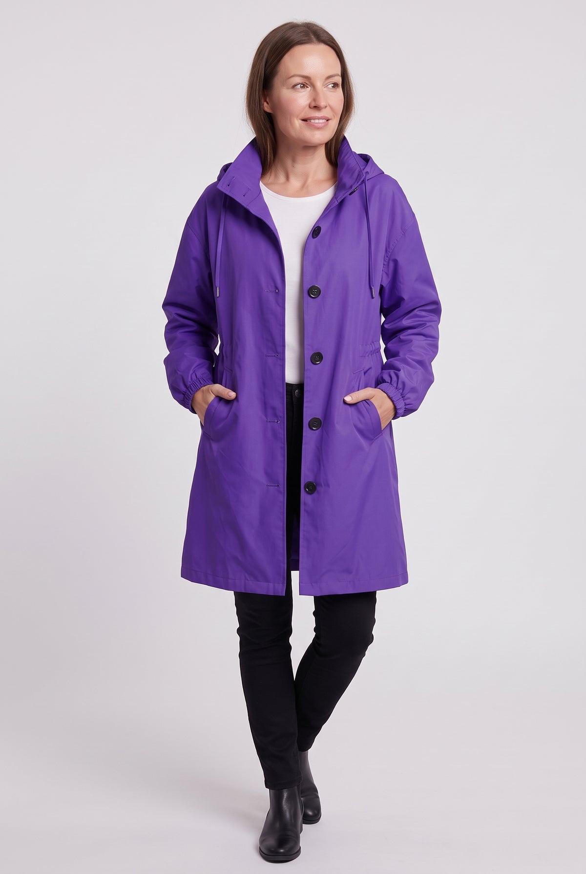 Women's Coat | Water-Resistant Hooded Windbreaker - 4