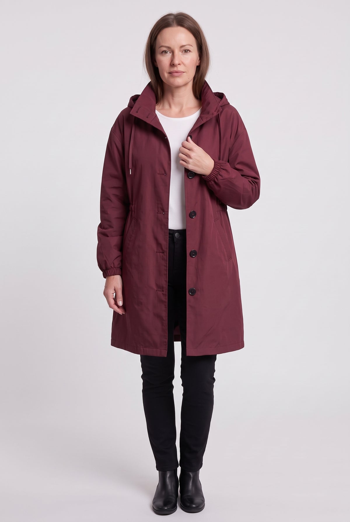 Women's Coat | Water-Resistant Hooded Windbreaker - 7