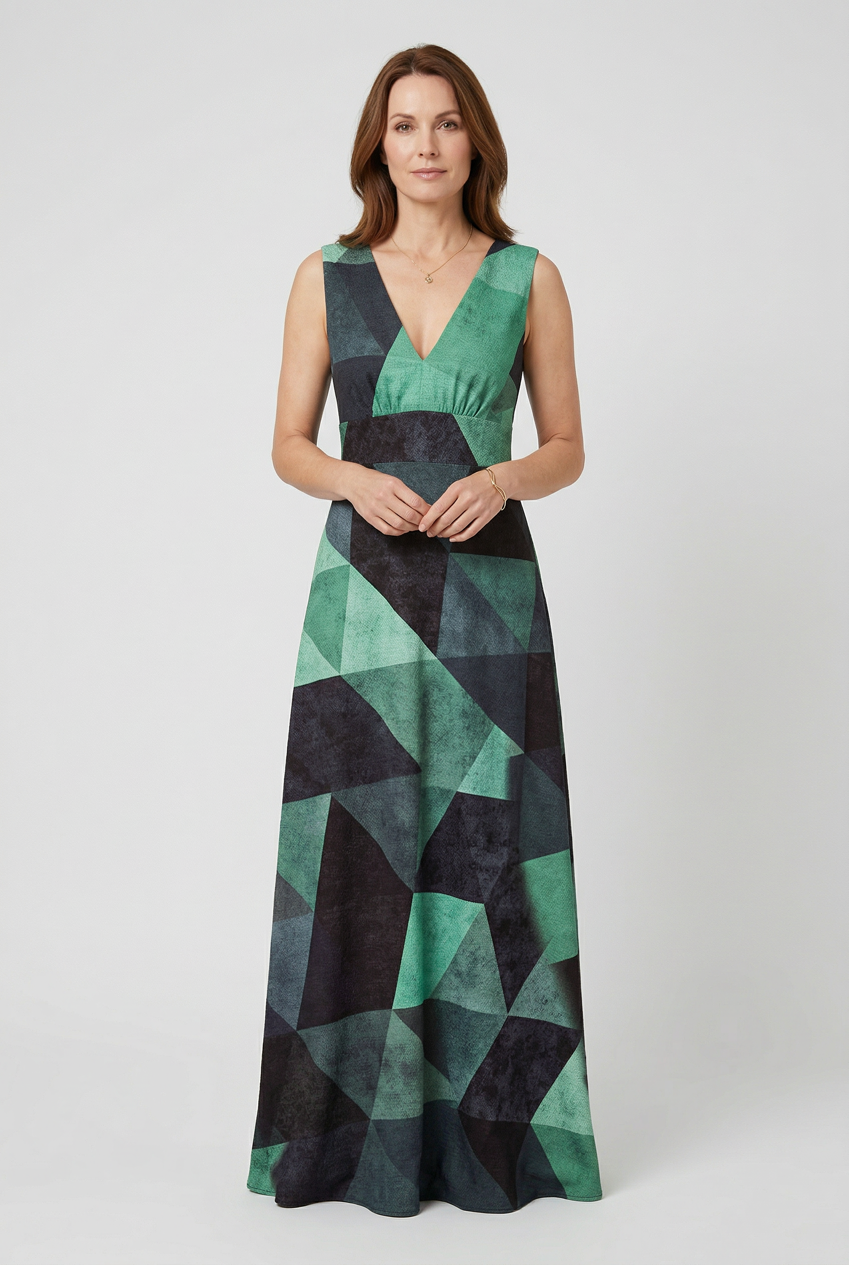 Women’s Dress | V Neck Maxi - 7