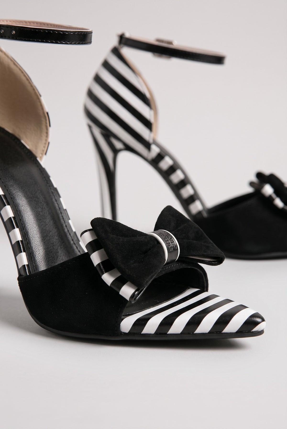 Women's Heels | Striped Bow Stiletto - Detail