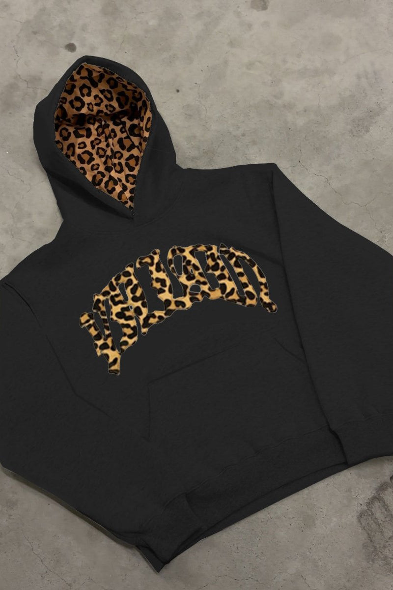 Women's Hoodie | Leopard Print Relaxed Fit - 2