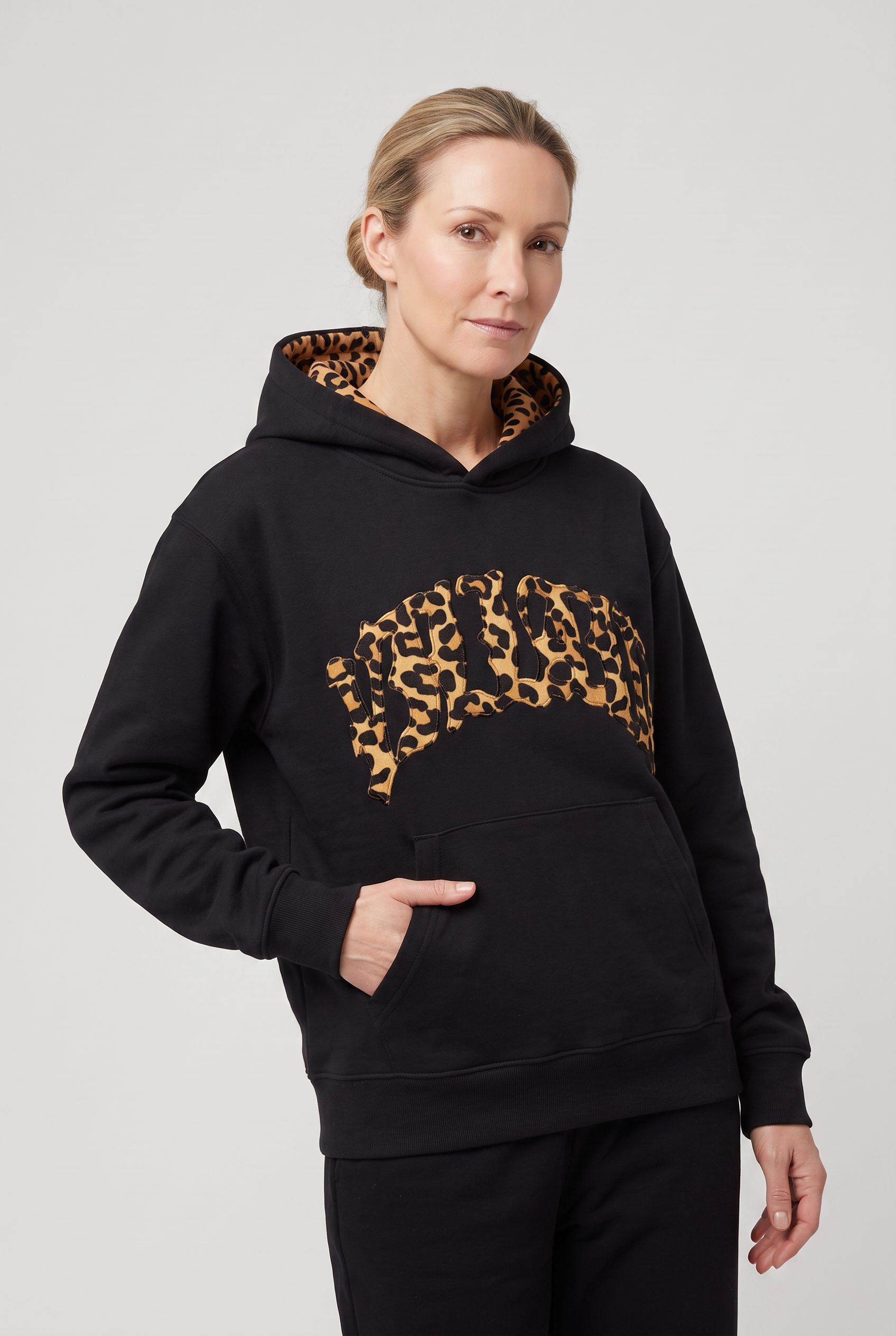 Women's Hoodie | Leopard Print Relaxed Fit - 3