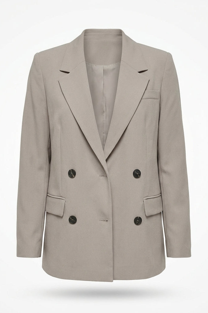 Women’s Jacket | Double-Breasted Blazer with Notch Lapels - 6