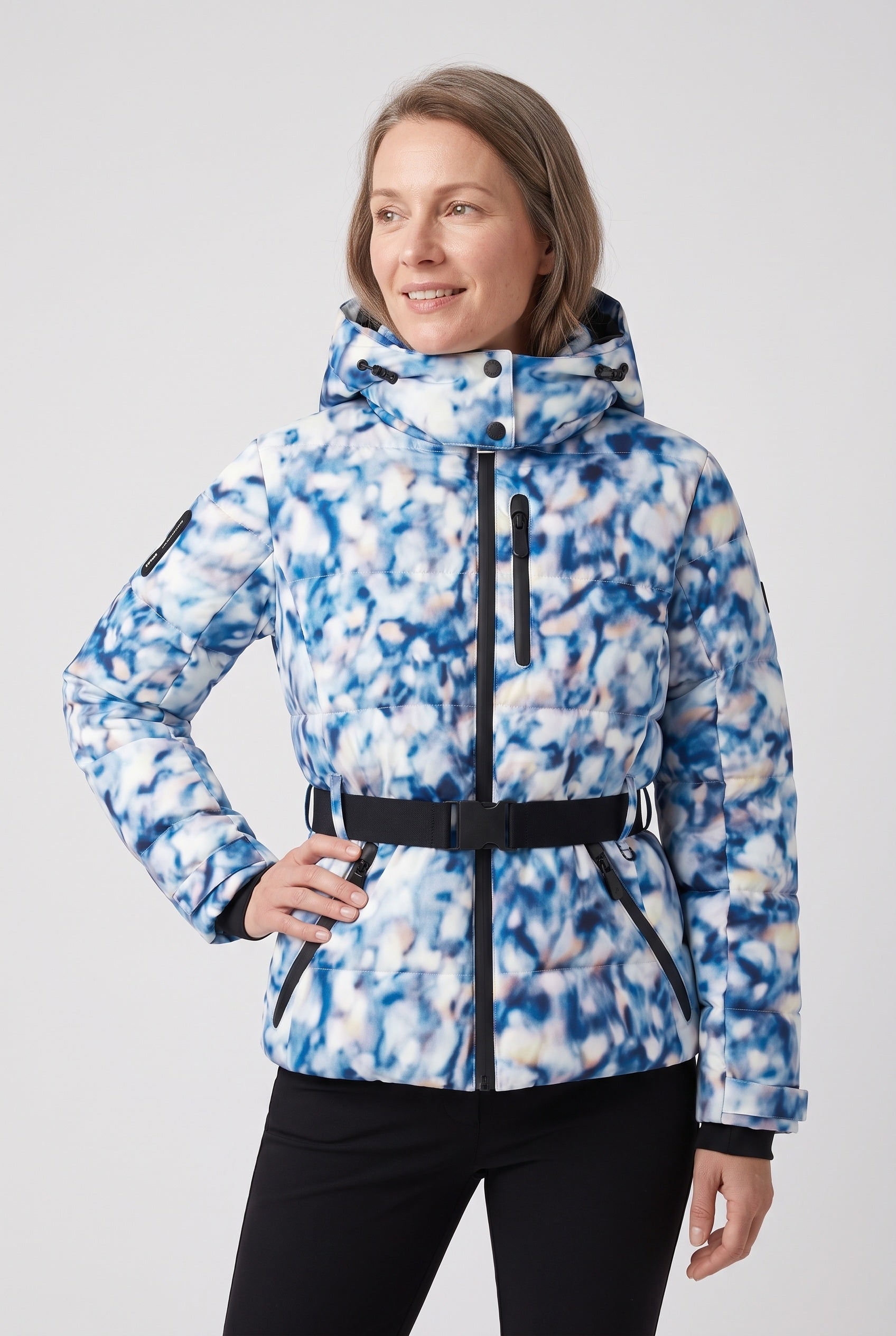 Women's Jacket | Ski Hooded Fitted - Blue