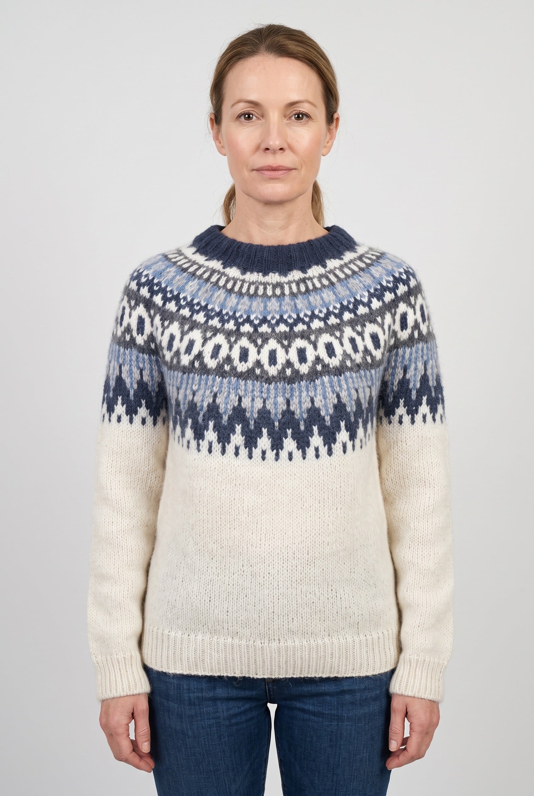 Women's Jumper | Knitted Fair Isle - White