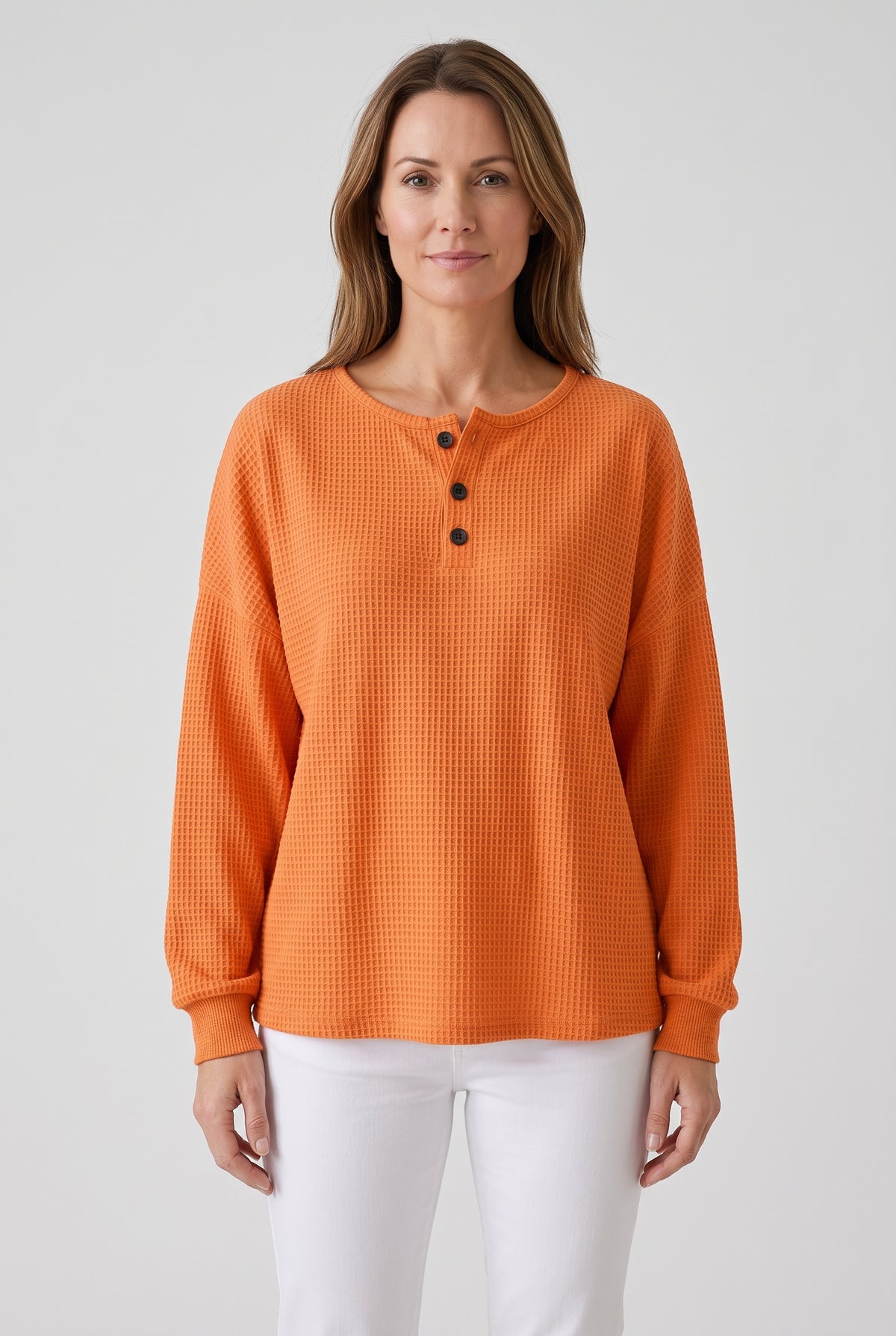 Women's Jumper | Waffle Button Neck - 1
