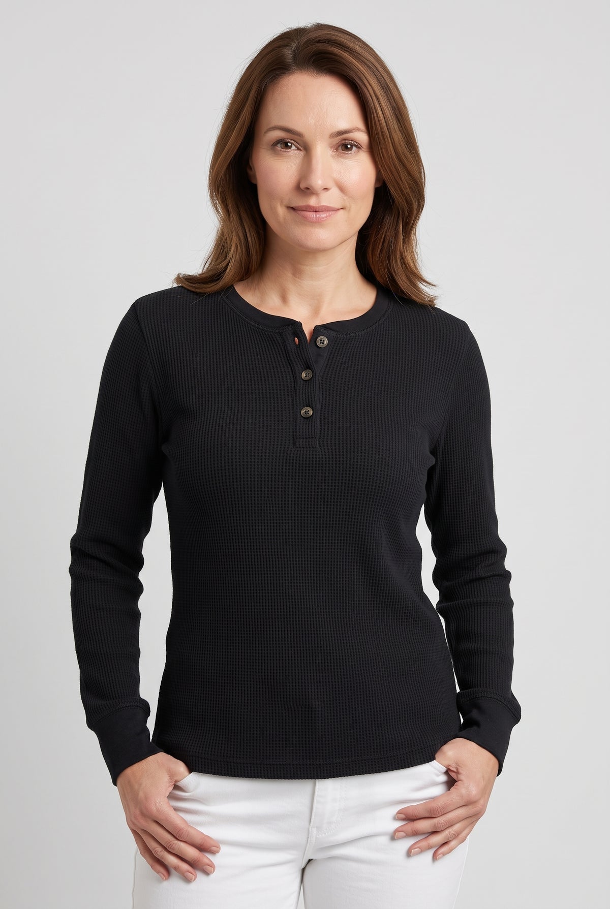 Women's Jumper | Waffle Button Neck - 7