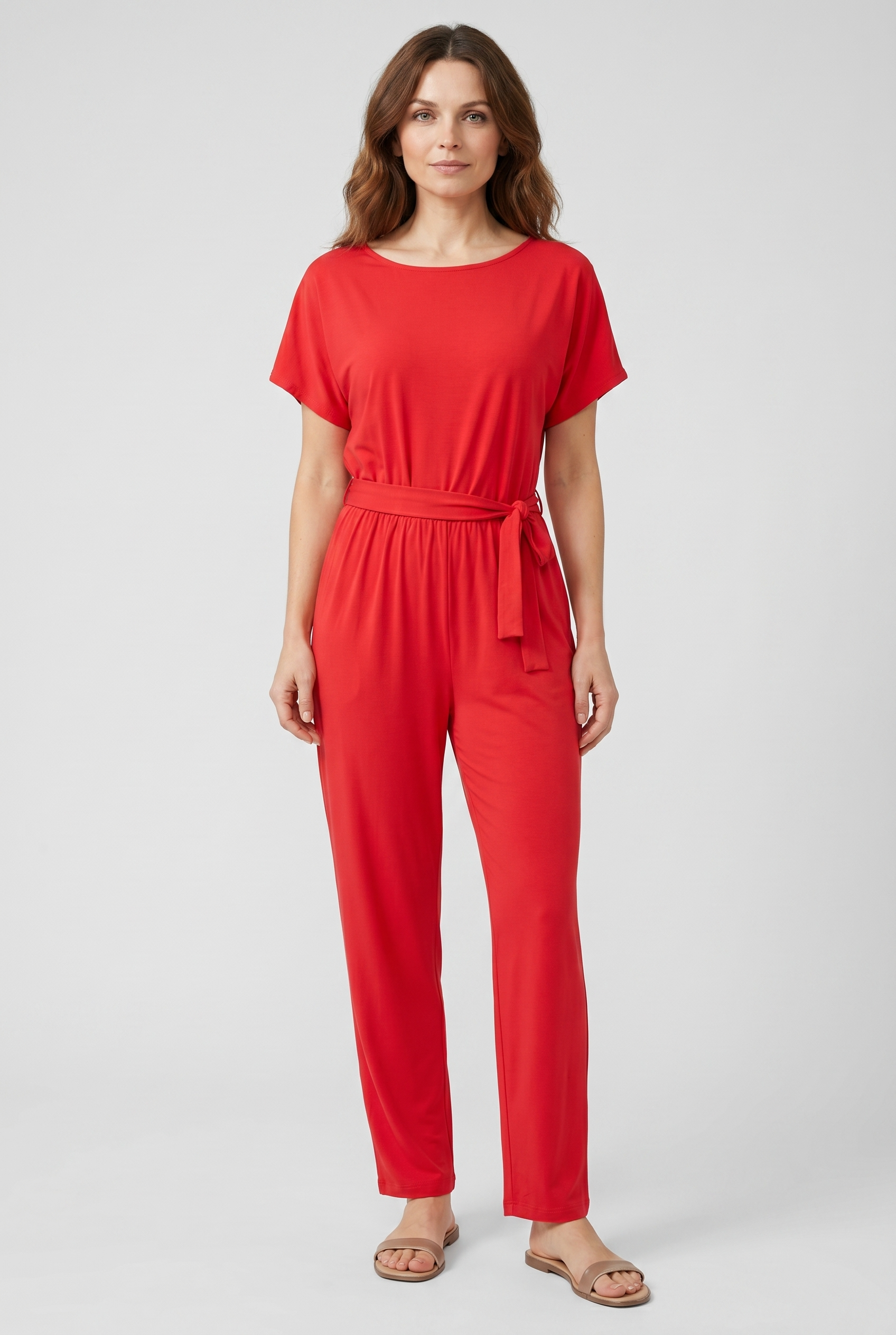 Women's Jumpsuit | Wide-Cut with Belt-1