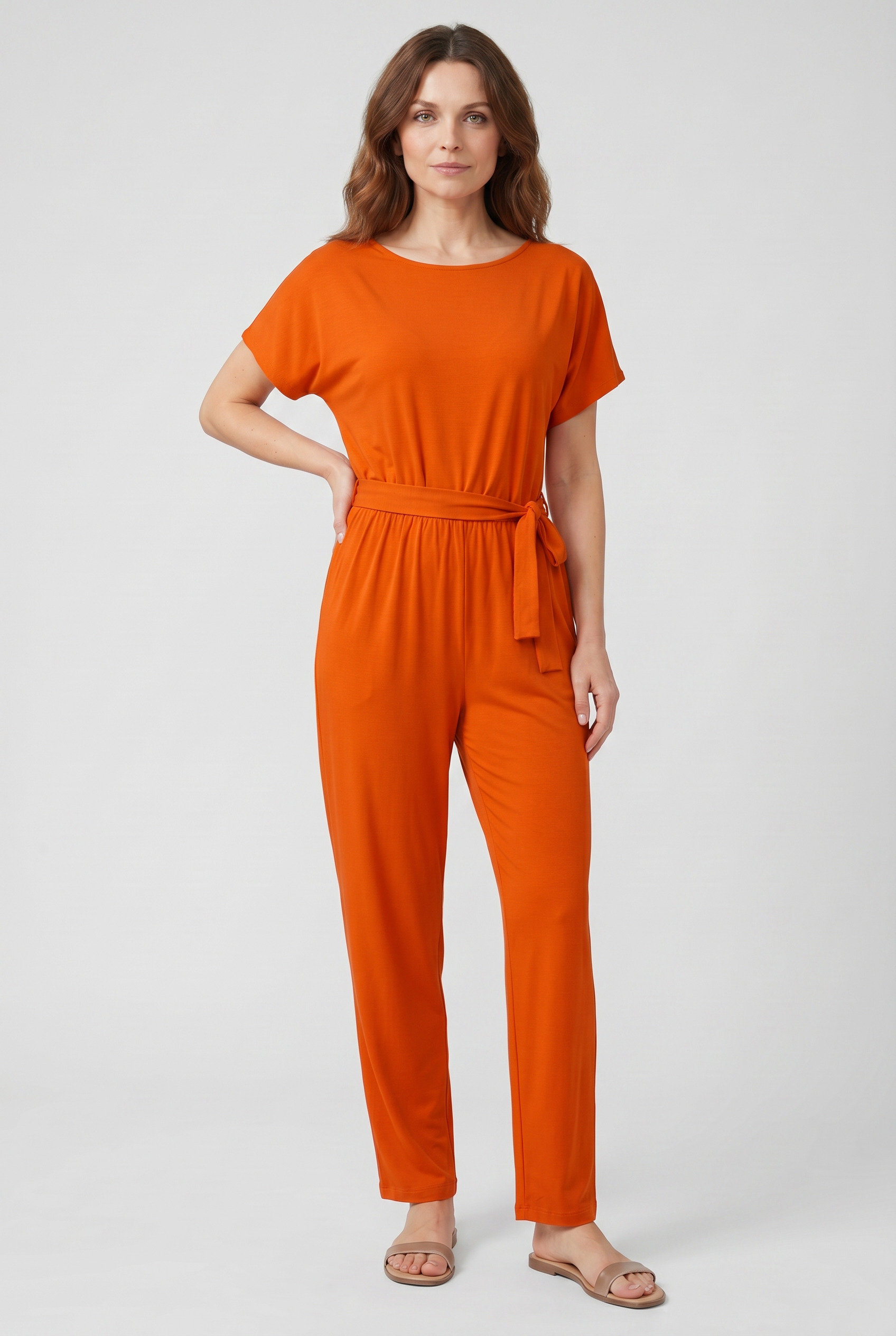 Women's Jumpsuit | Wide-Cut with Belt-10