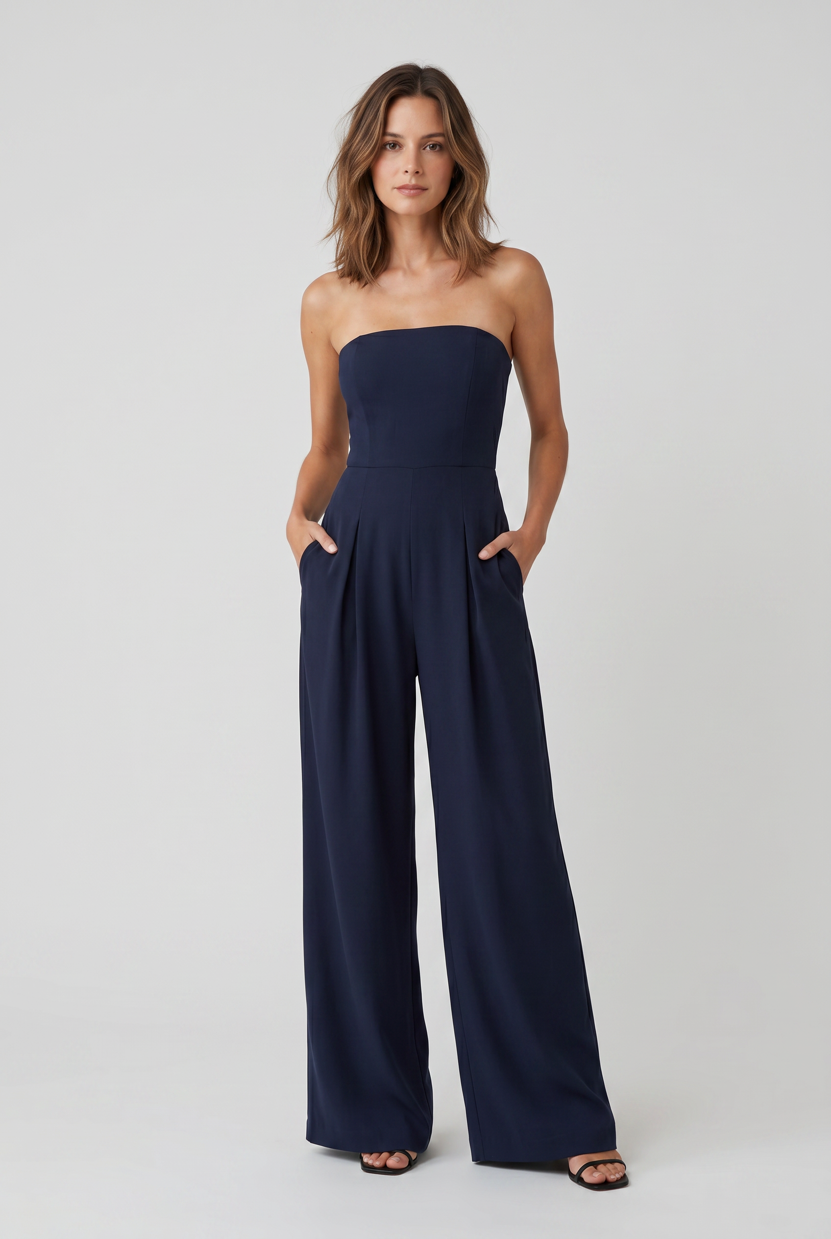 Women's Jumpsuit | Wide Leg Strapless-1