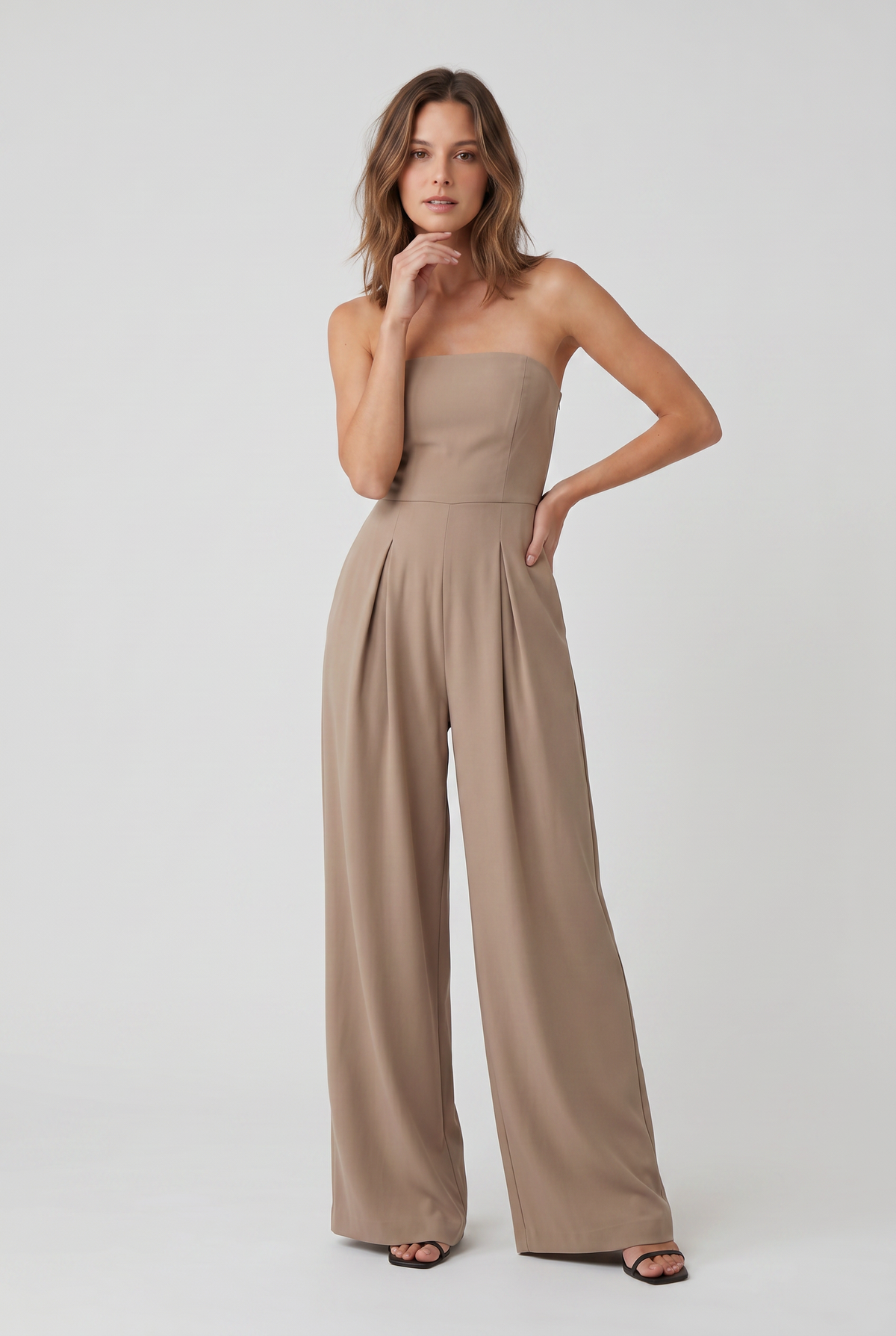 Women's Jumpsuit | Wide Leg Strapless-6