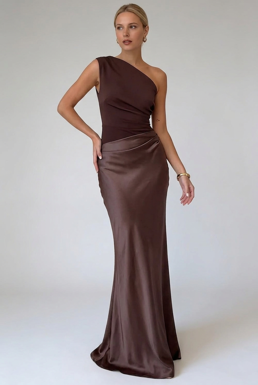 Women’s One Shoulder Bridesmaid Dress | Maxi - 1