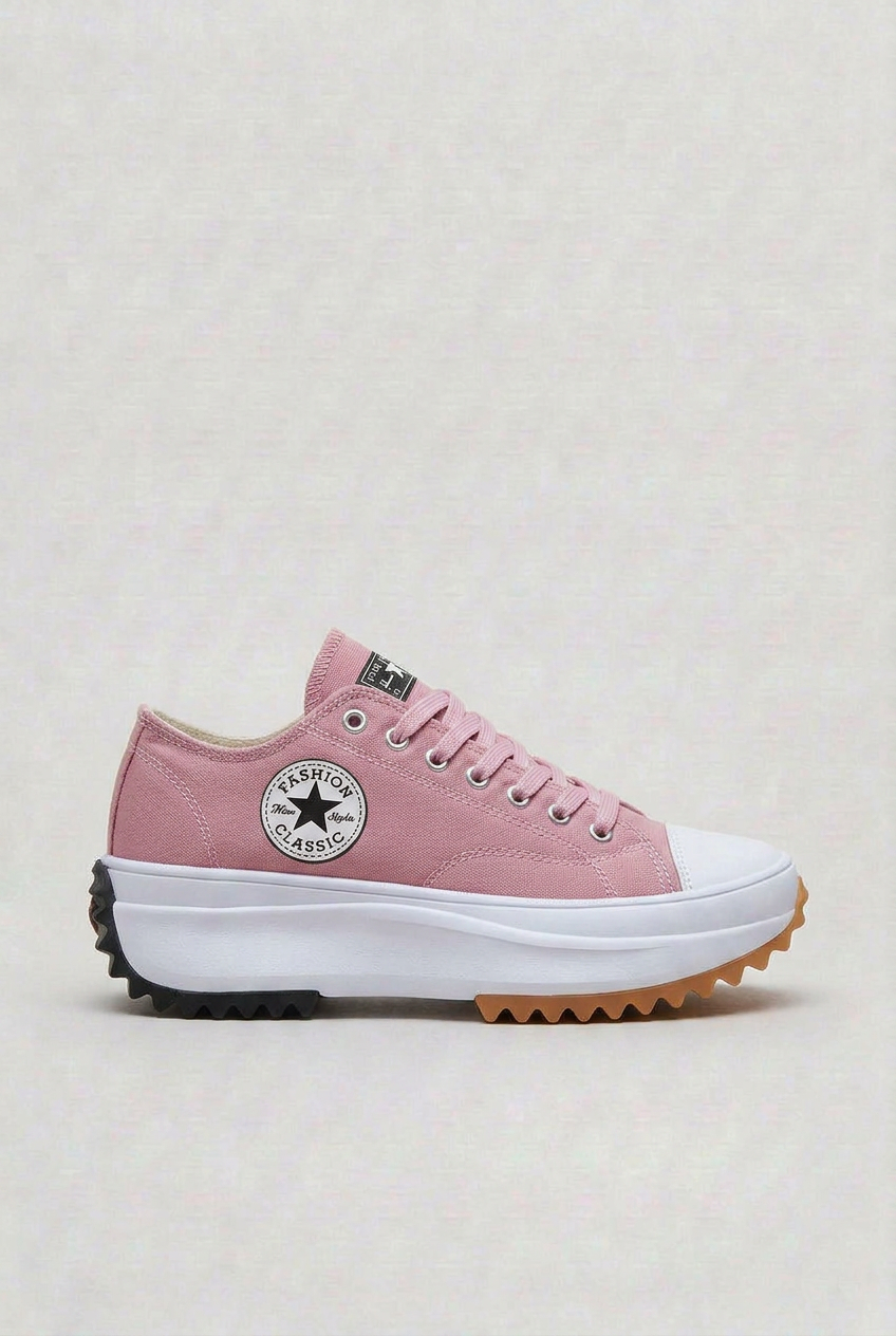 Women’s Platform Casual Sneakers | Lace up - 5