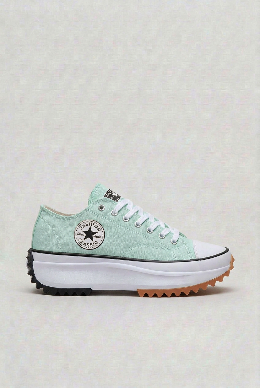 Women’s Platform Casual Sneakers | Lace up - 8