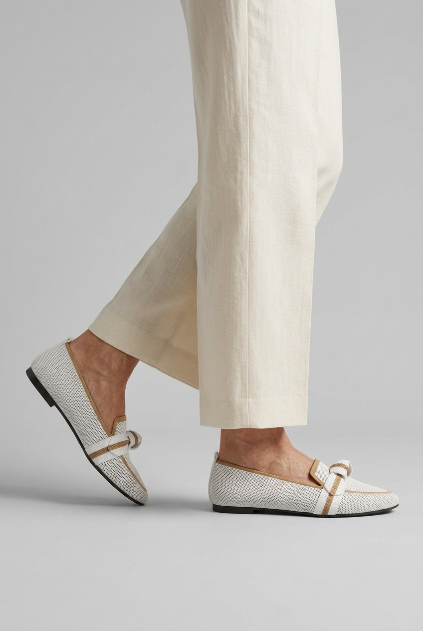 Women’s Pointed Toe Slip On Loafers | Knot Design - 2