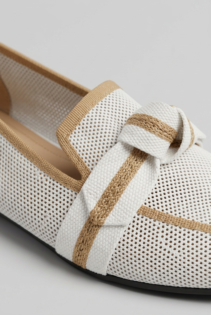 Women’s Pointed Toe Slip On Loafers | Knot Design - 3