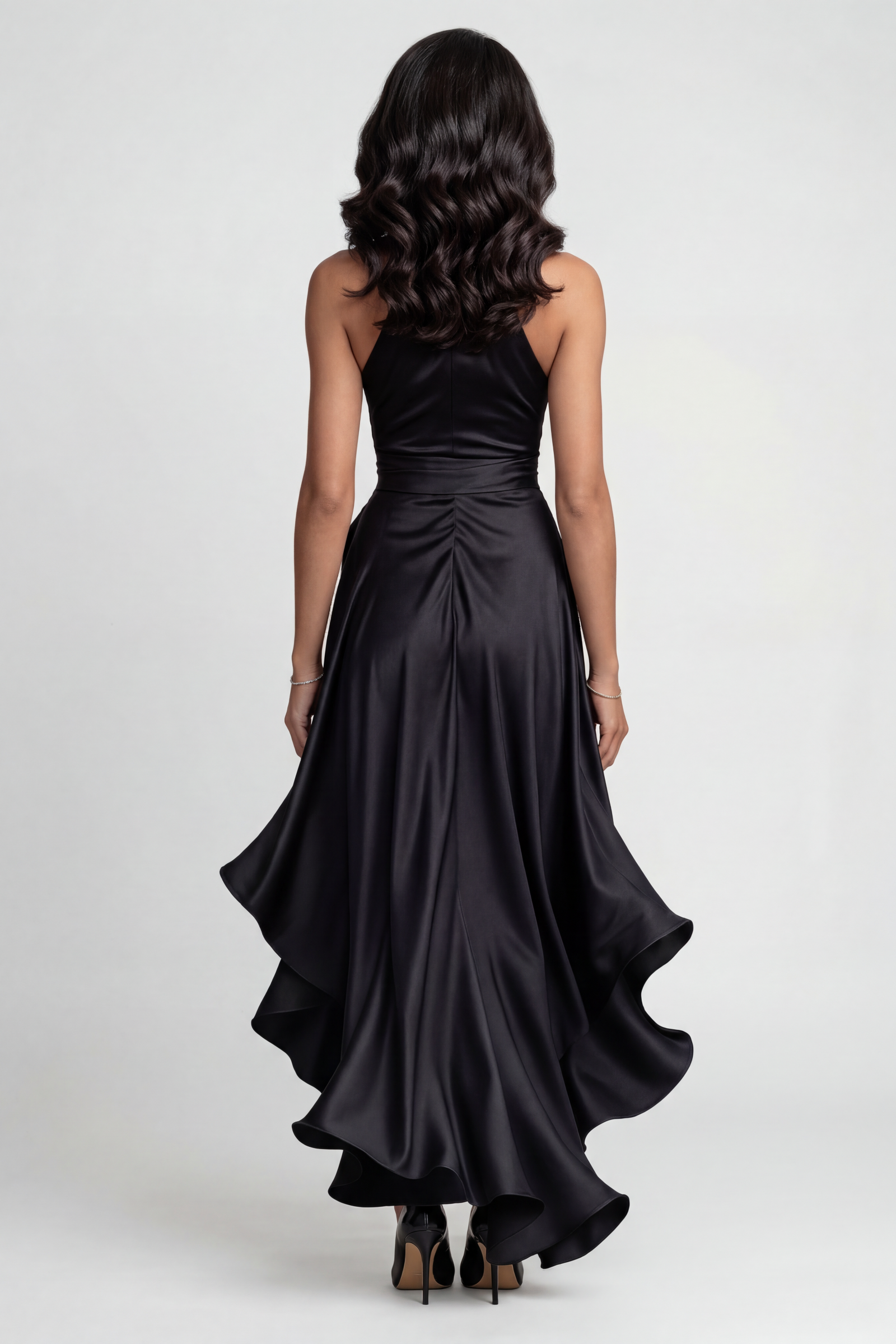 Women’s Prom Dress | Halter with High Low Ruffle Hem - 2