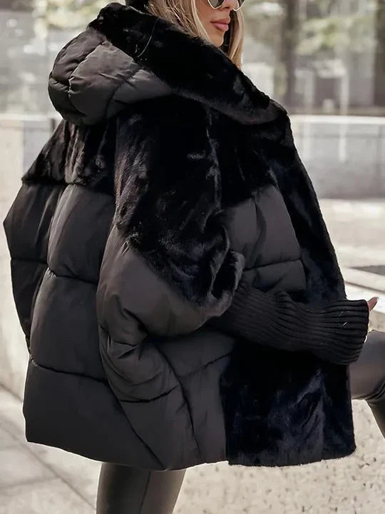 Women's Puffer Jacket | Faux Fur Hooded - 7