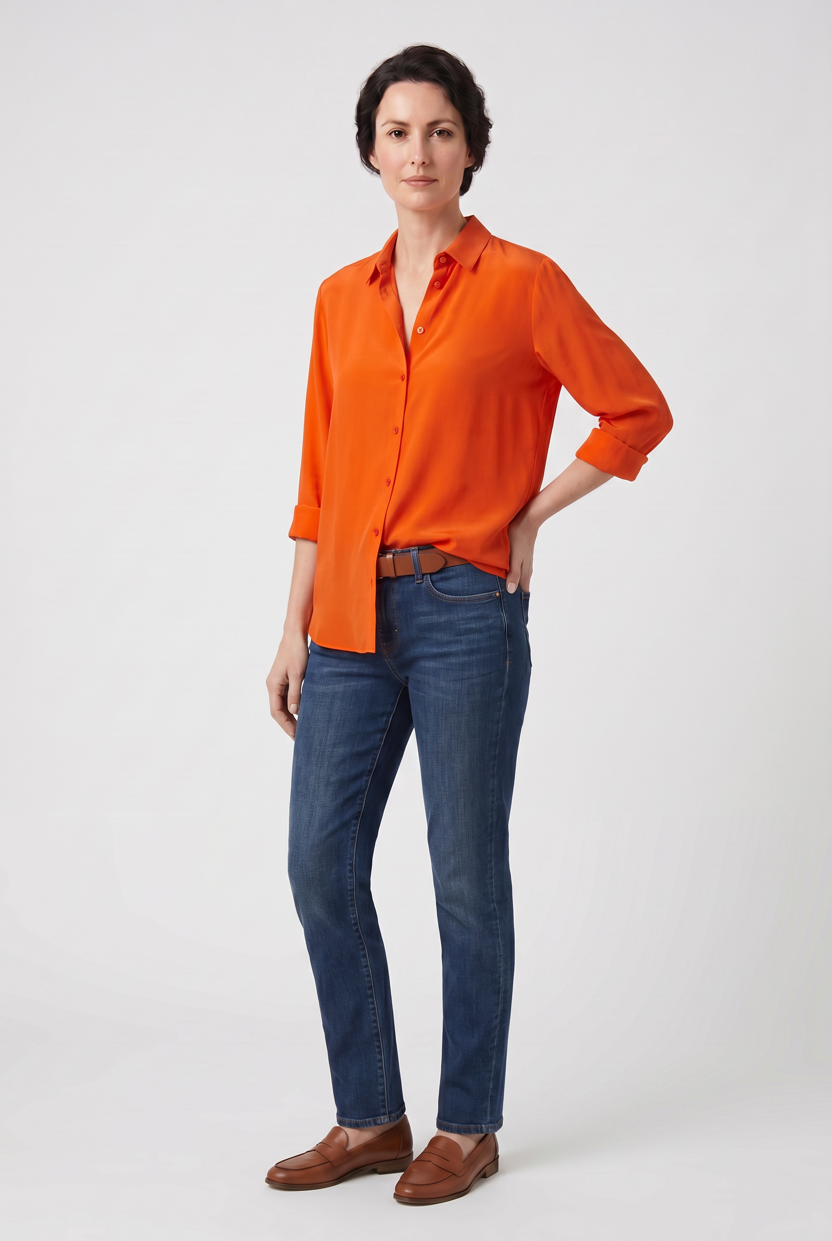 Women's Shirt | V Neck Button Front Design-1