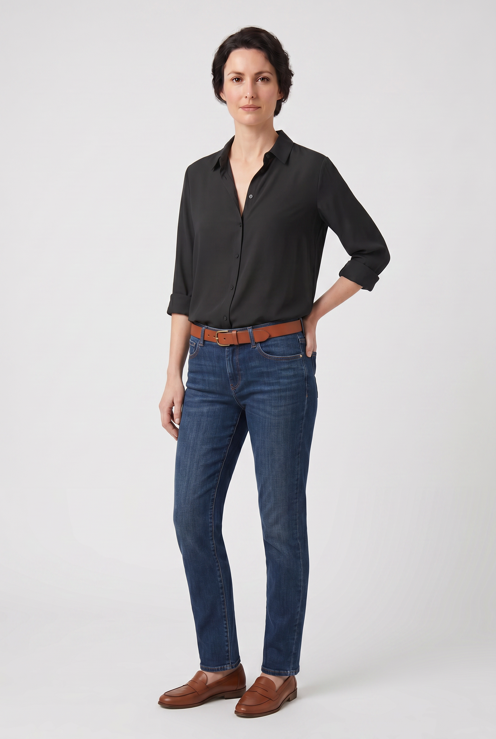 Women's Shirt | V Neck Button Front Design-6