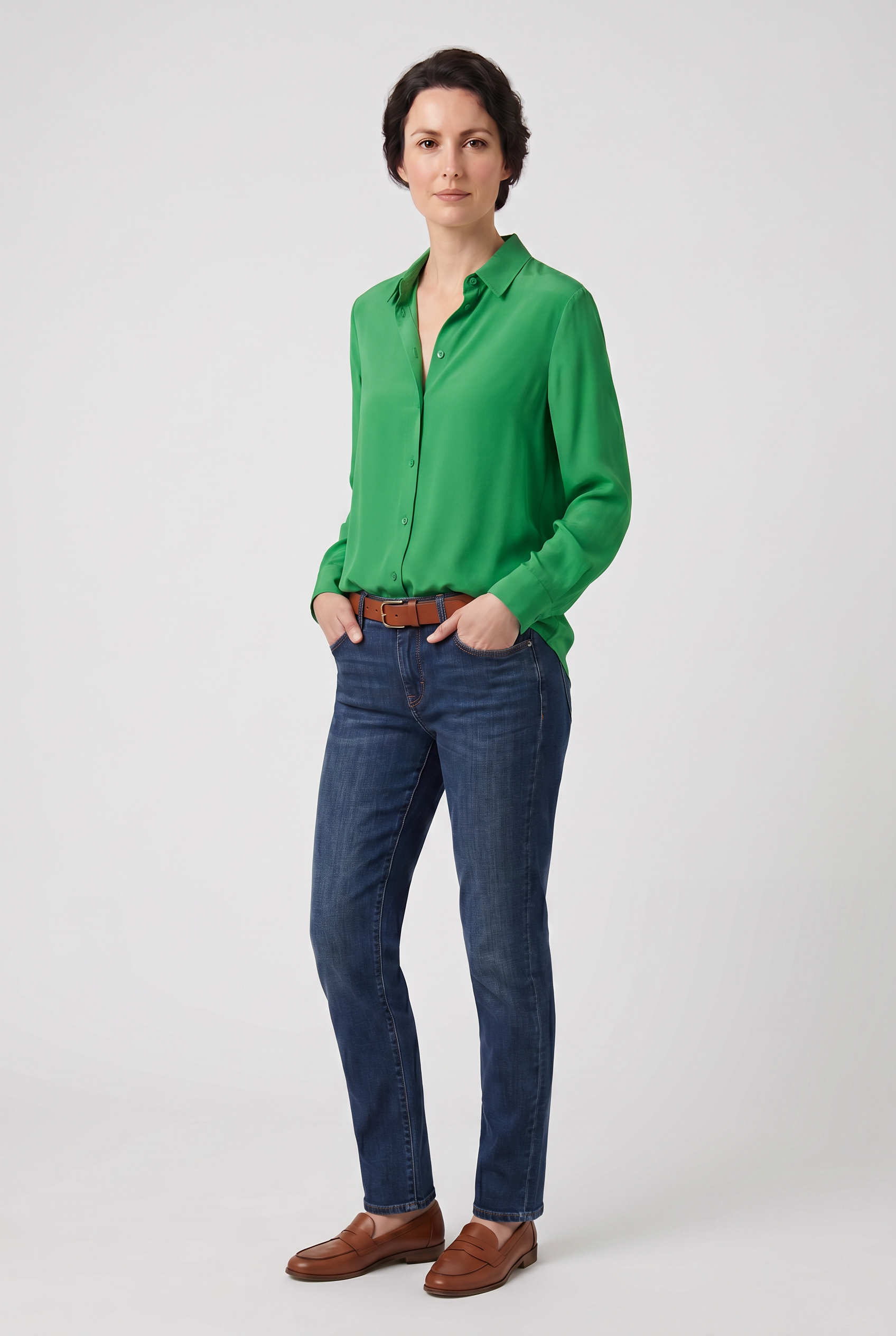 Women's Shirt | V Neck Button Front Design-8