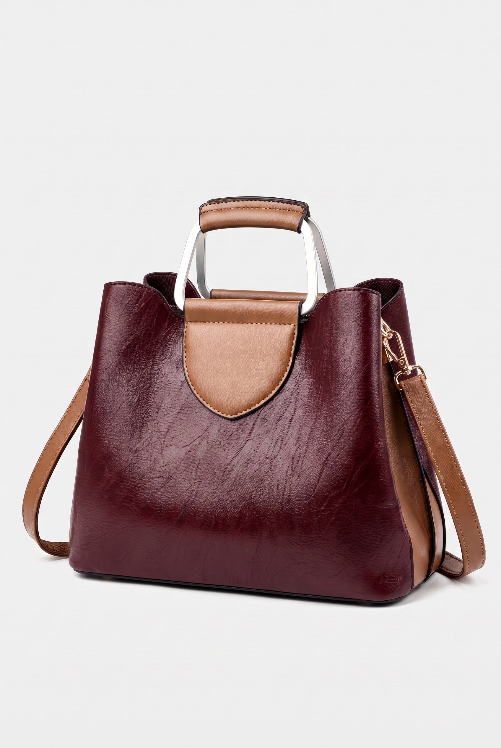 Women's Shoulder Bag | Ring Handle Crossbody - 6