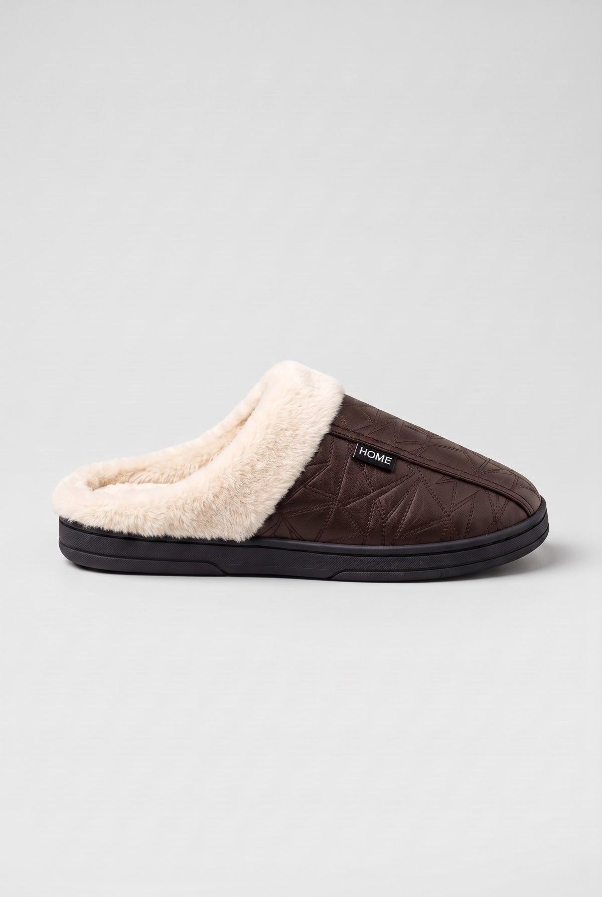 Women's Slippers | Faux Fur Mule - Natural Oak