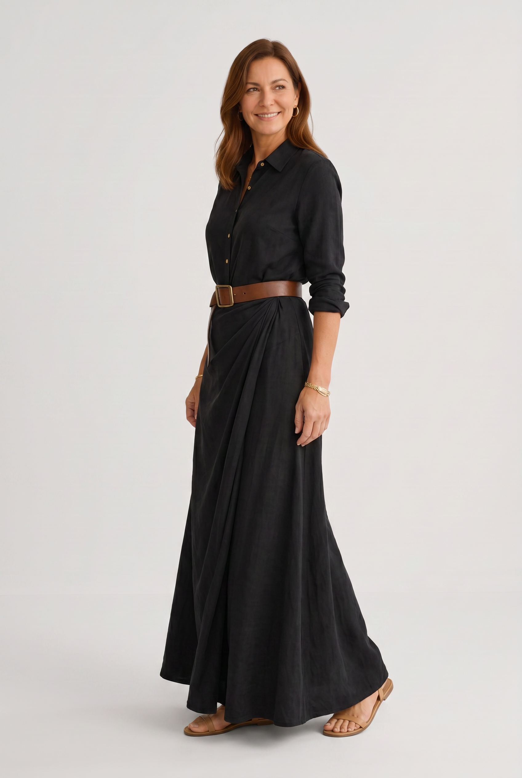 Women's Summer Dress | Casual Maxi with Belt-7