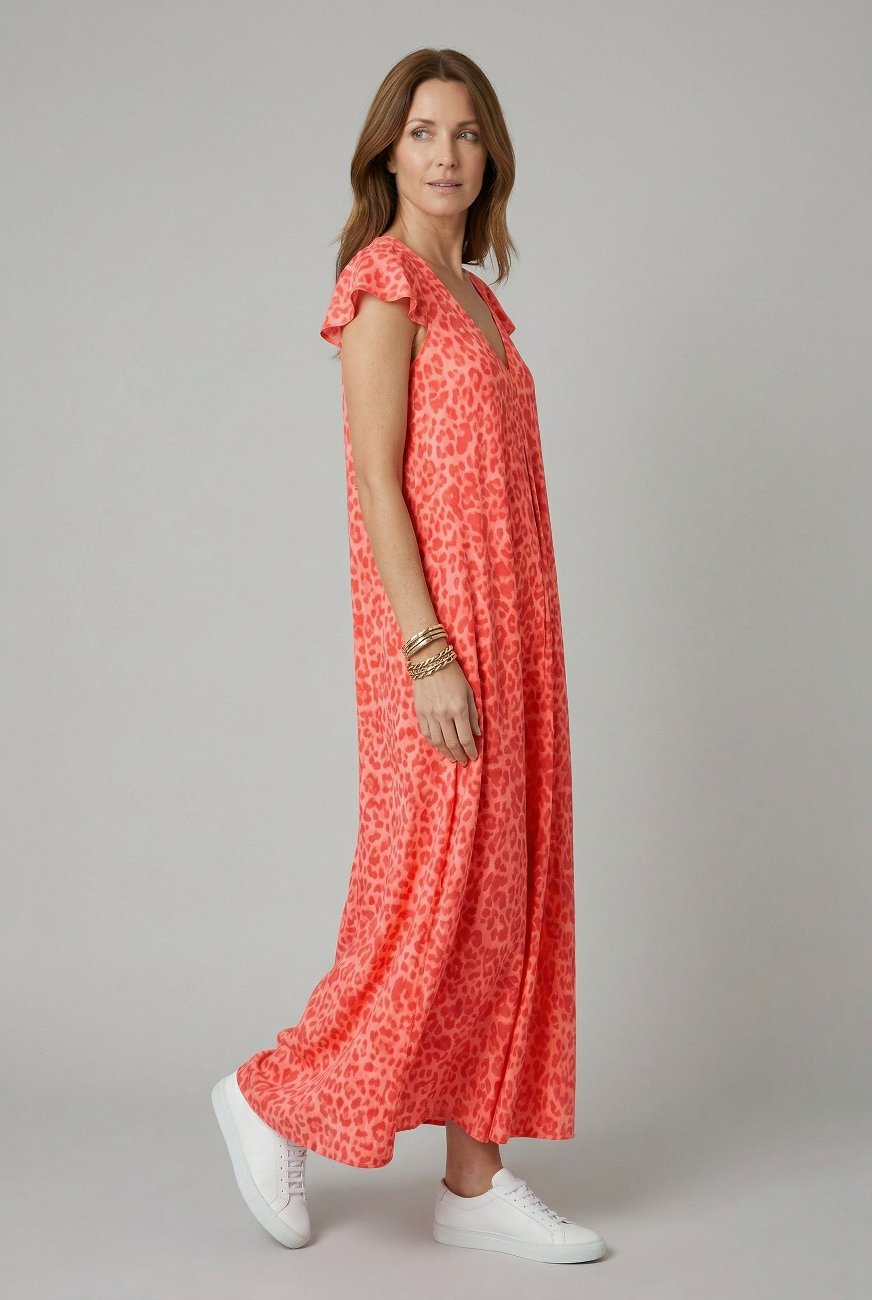 Women’s Summer Dress | Leopard Maxi with Pockets - 9