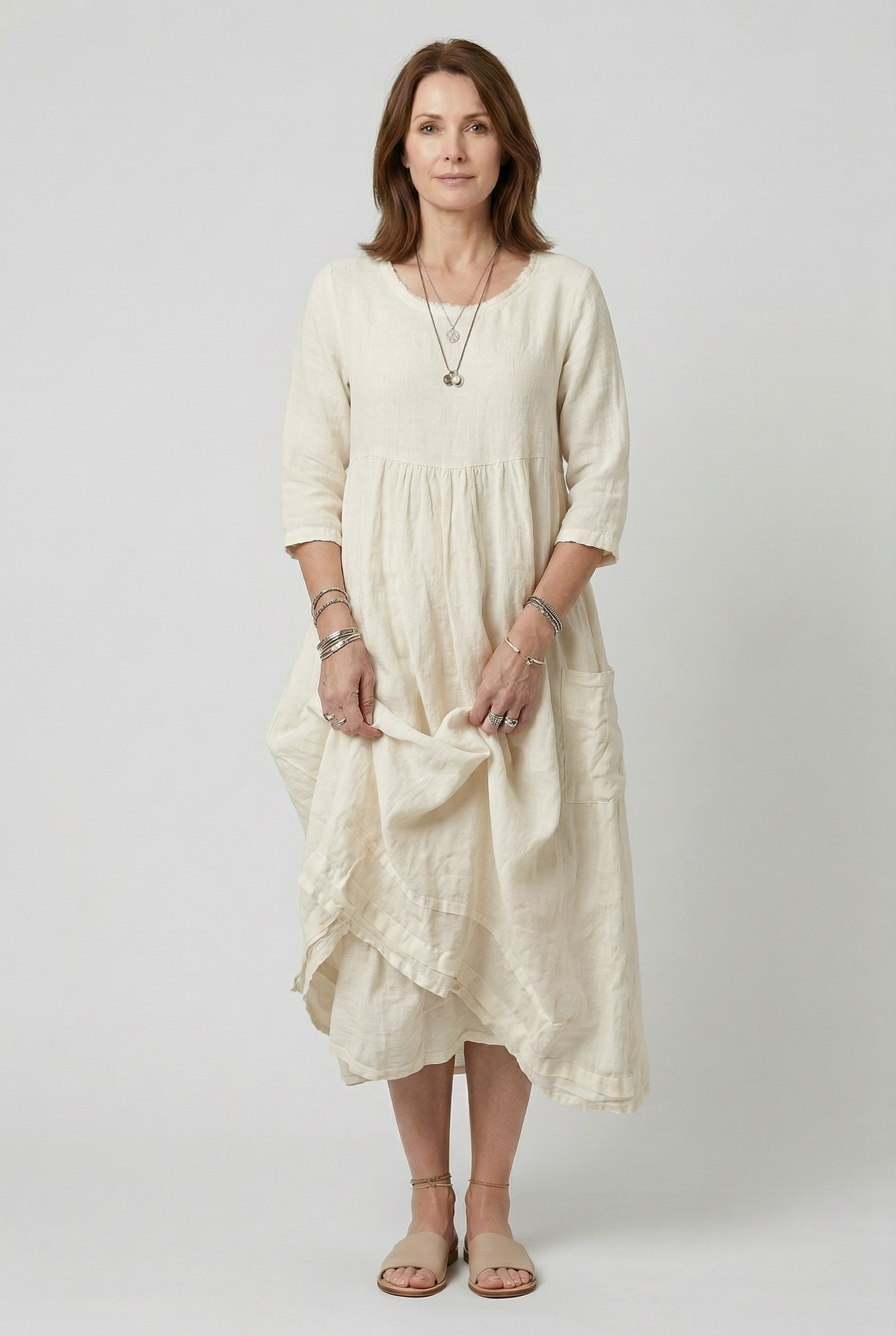 Women’s Summer Dress | Midi Long Sleeve - 4