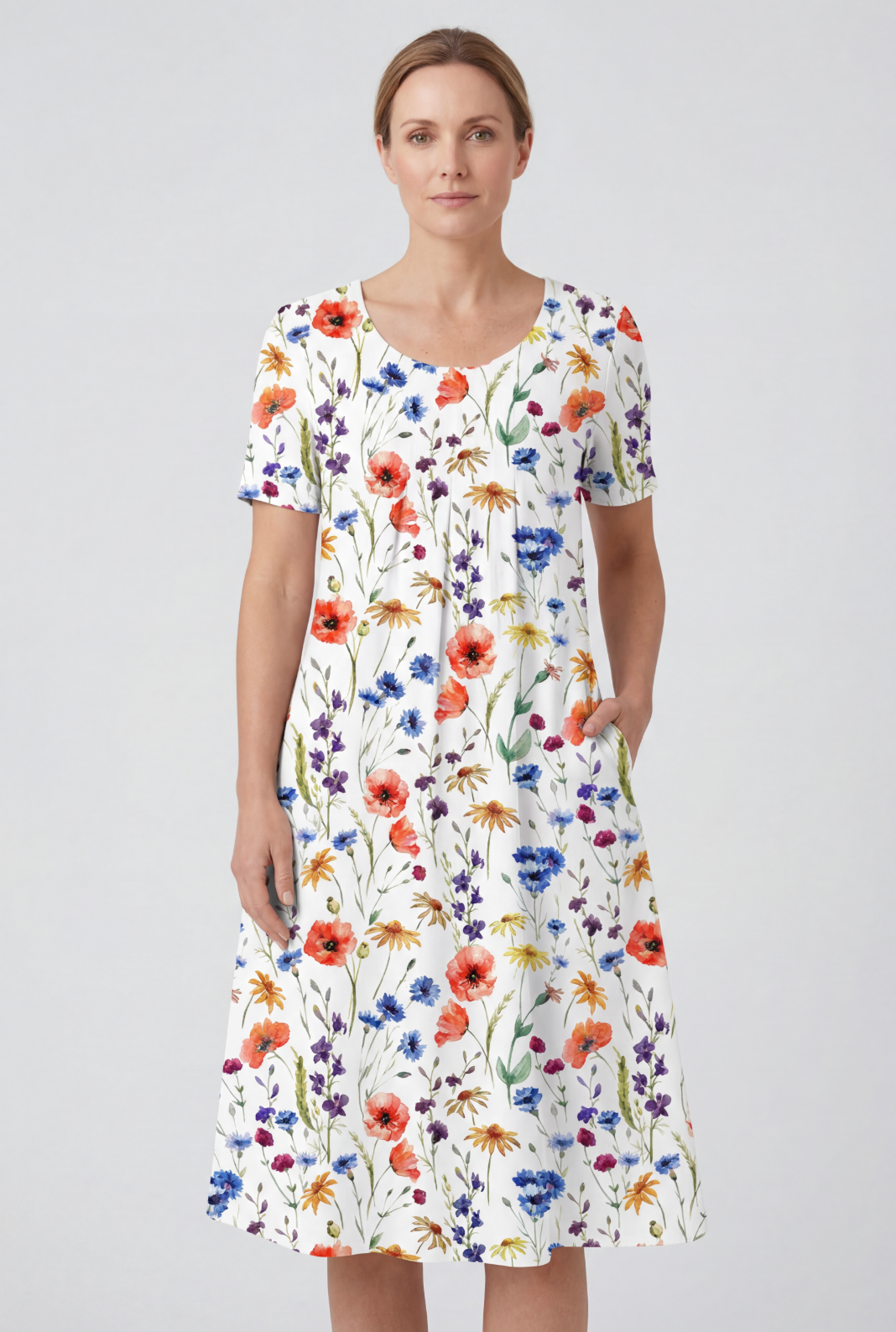 Women’s Summer Dress | Midi with Print - 1