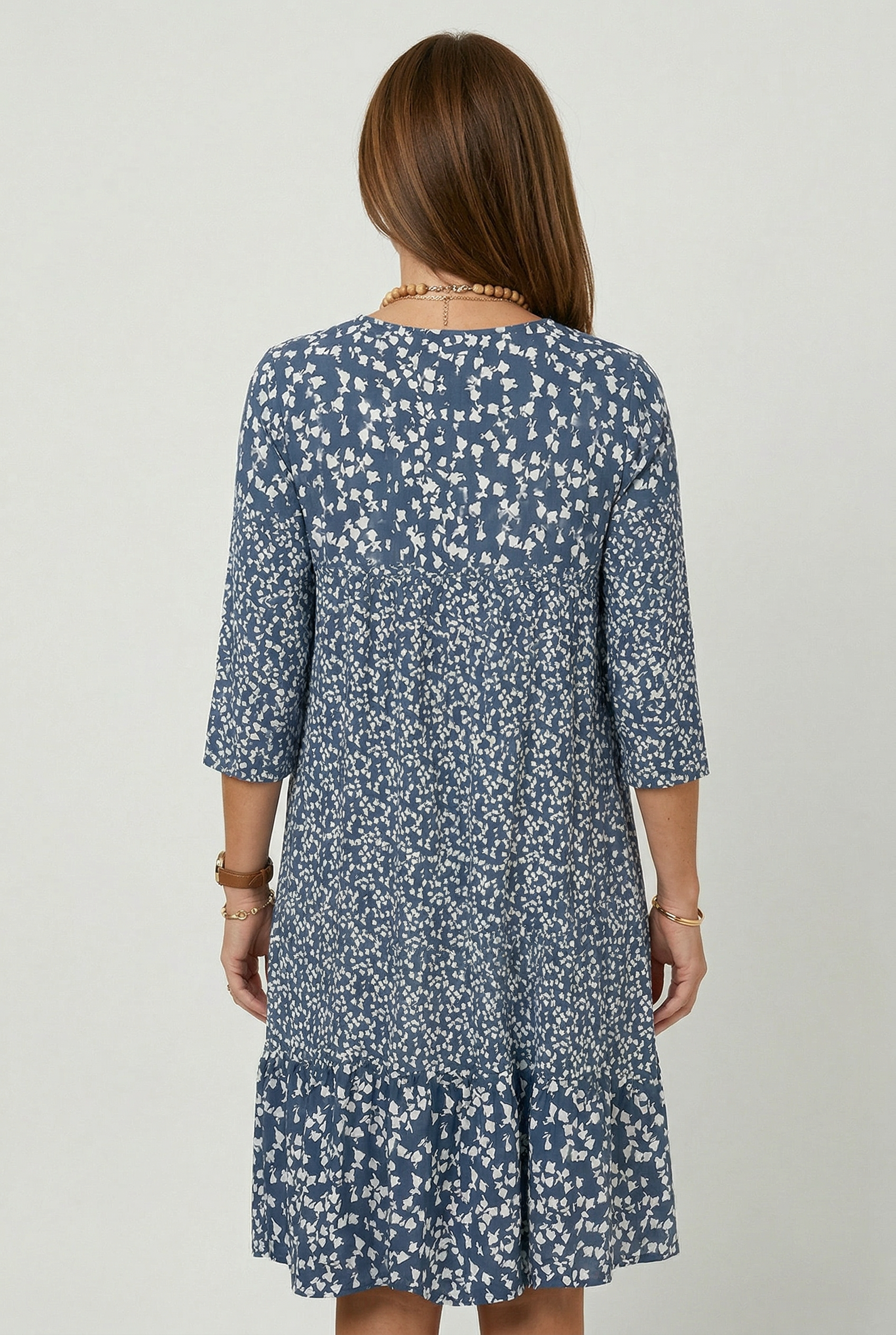 Women’s Summer Dresses | V Neck Midi with Print - 2