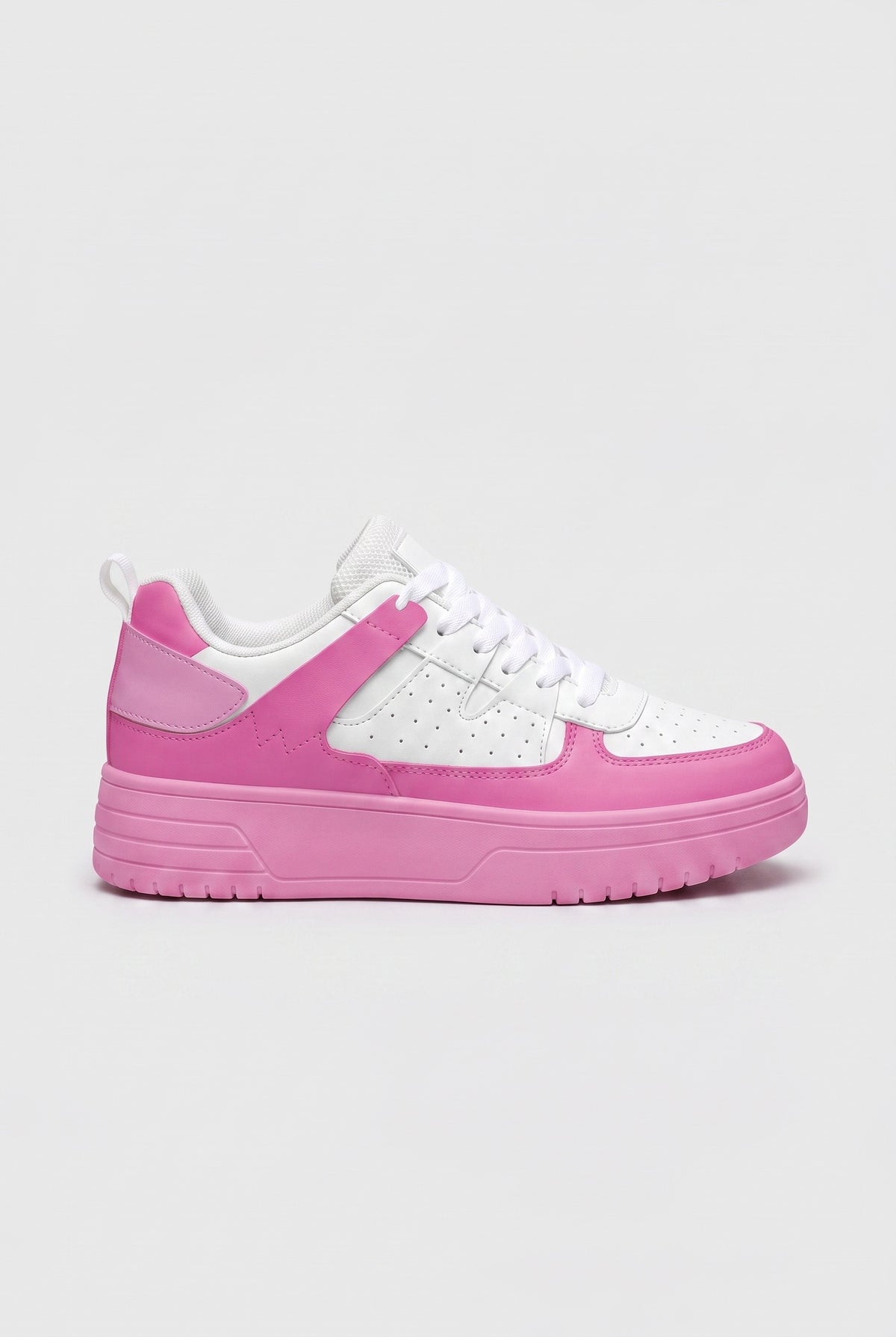 Women's Trainers | Lace-Up Low Top - Pink