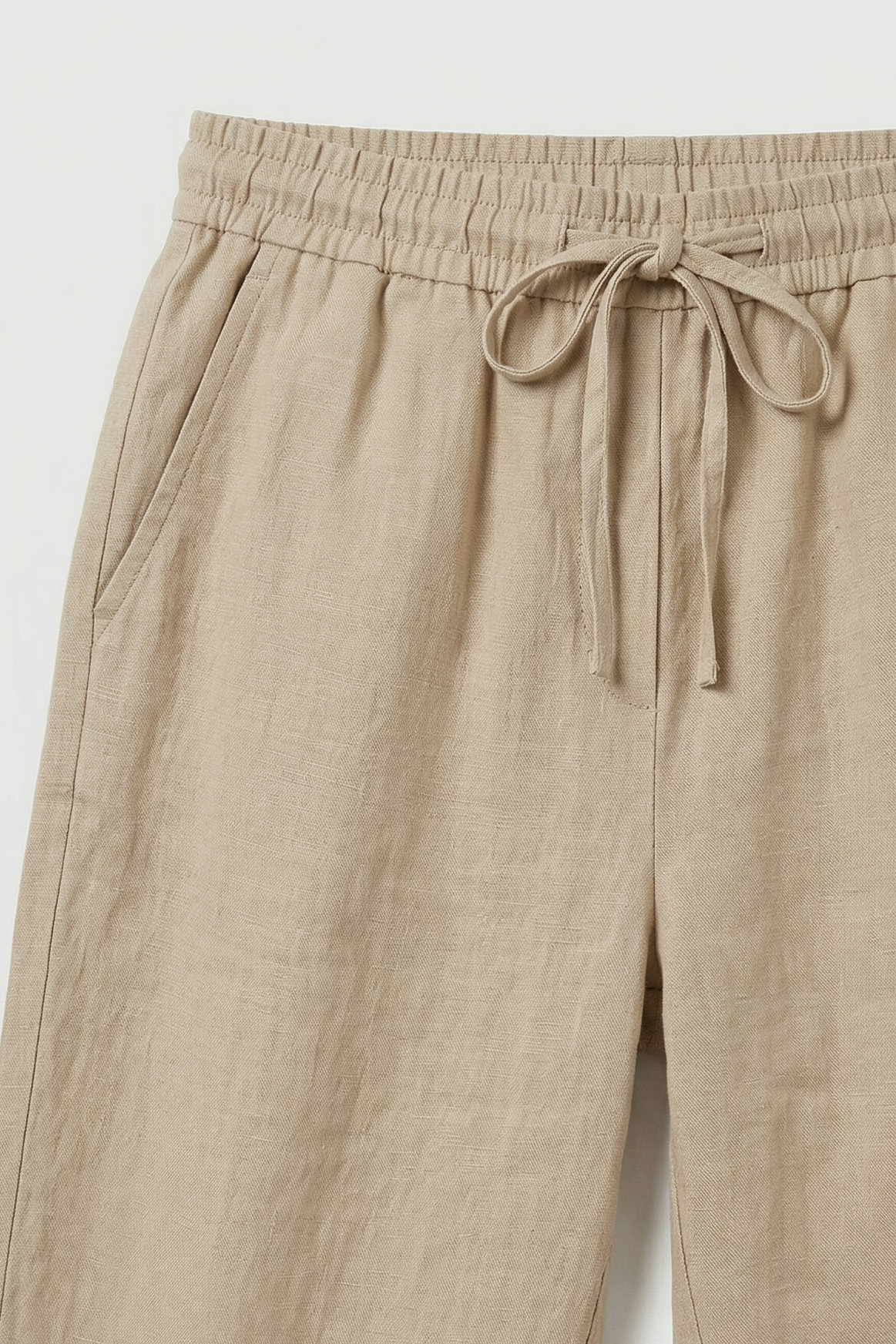 Women’s Trouser | Linen Look with Drawstring - 3