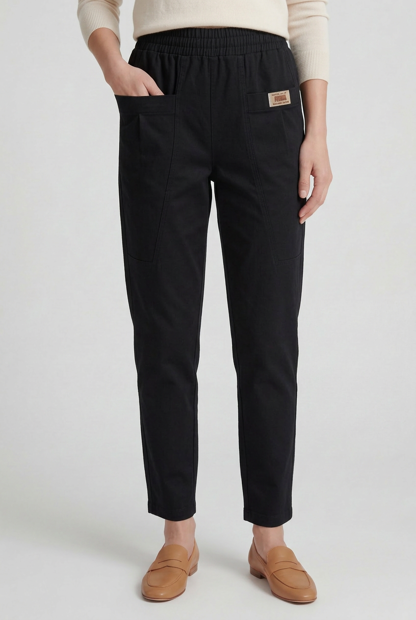 Women’s Trousers | Straight Leg with Elasticated Waist - 5