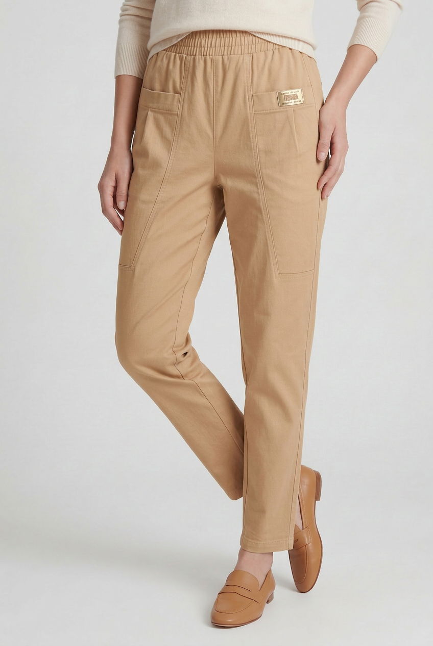 Women’s Trousers | Straight Leg with Elasticated Waist - 6