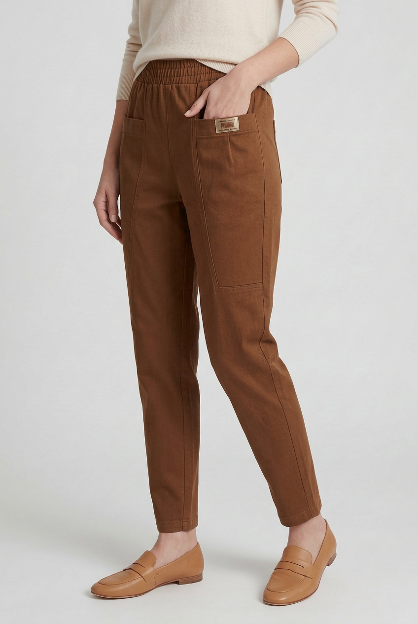 Women’s Trousers | Straight Leg with Elasticated Waist - 7