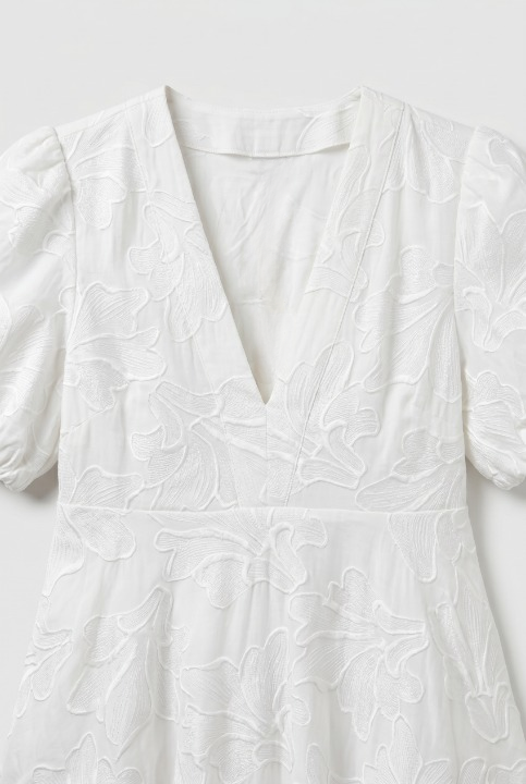 Women's White Summer Dress | Mini - 6