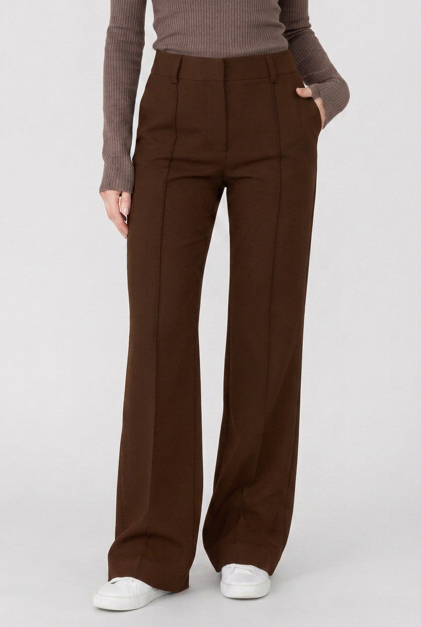Women's Wide Leg Trousers | High Waist - 6