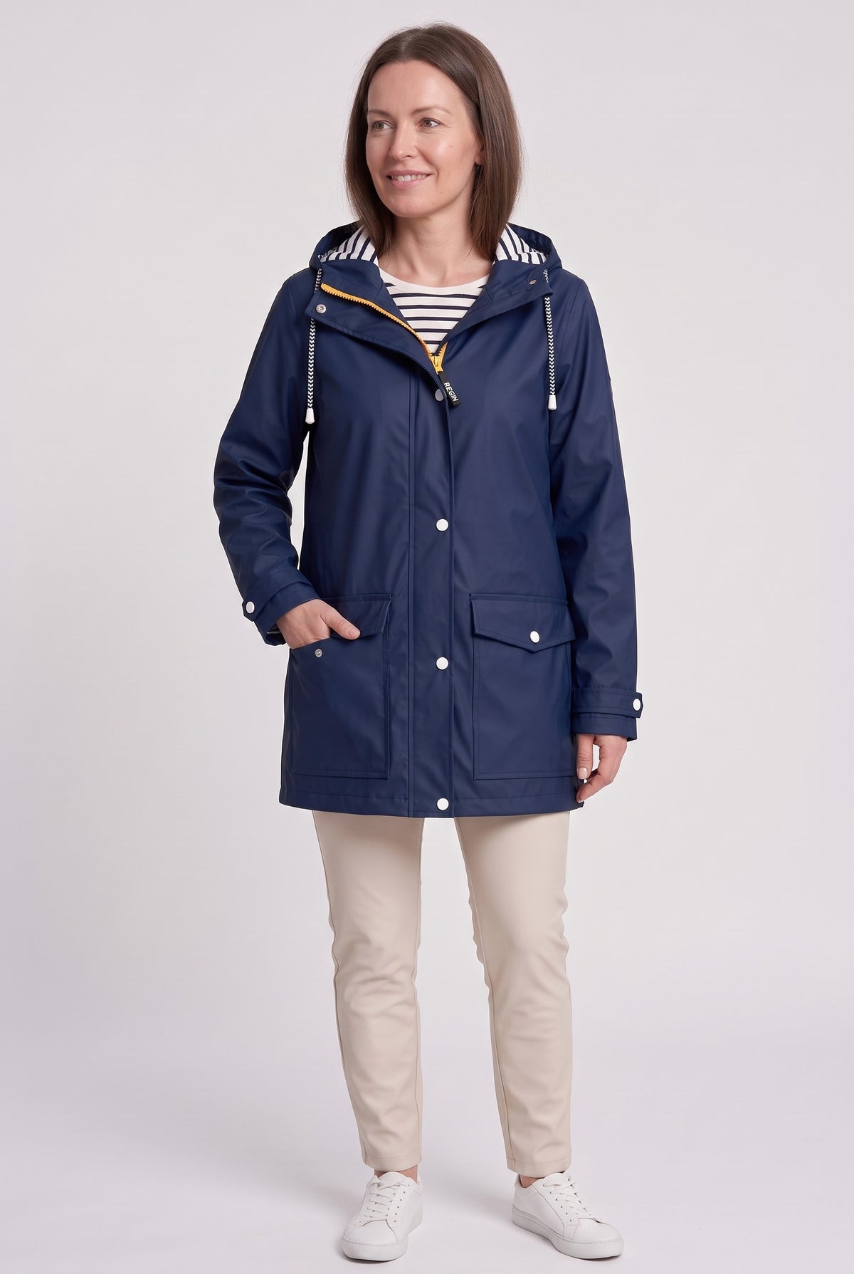Women's Jacket | Hooded Waterproof Rain - Navy