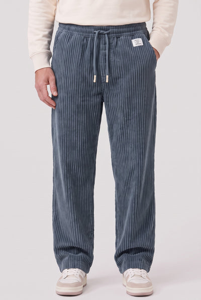 Men’s Trousers | Corduroy Wide-Leg - Blue